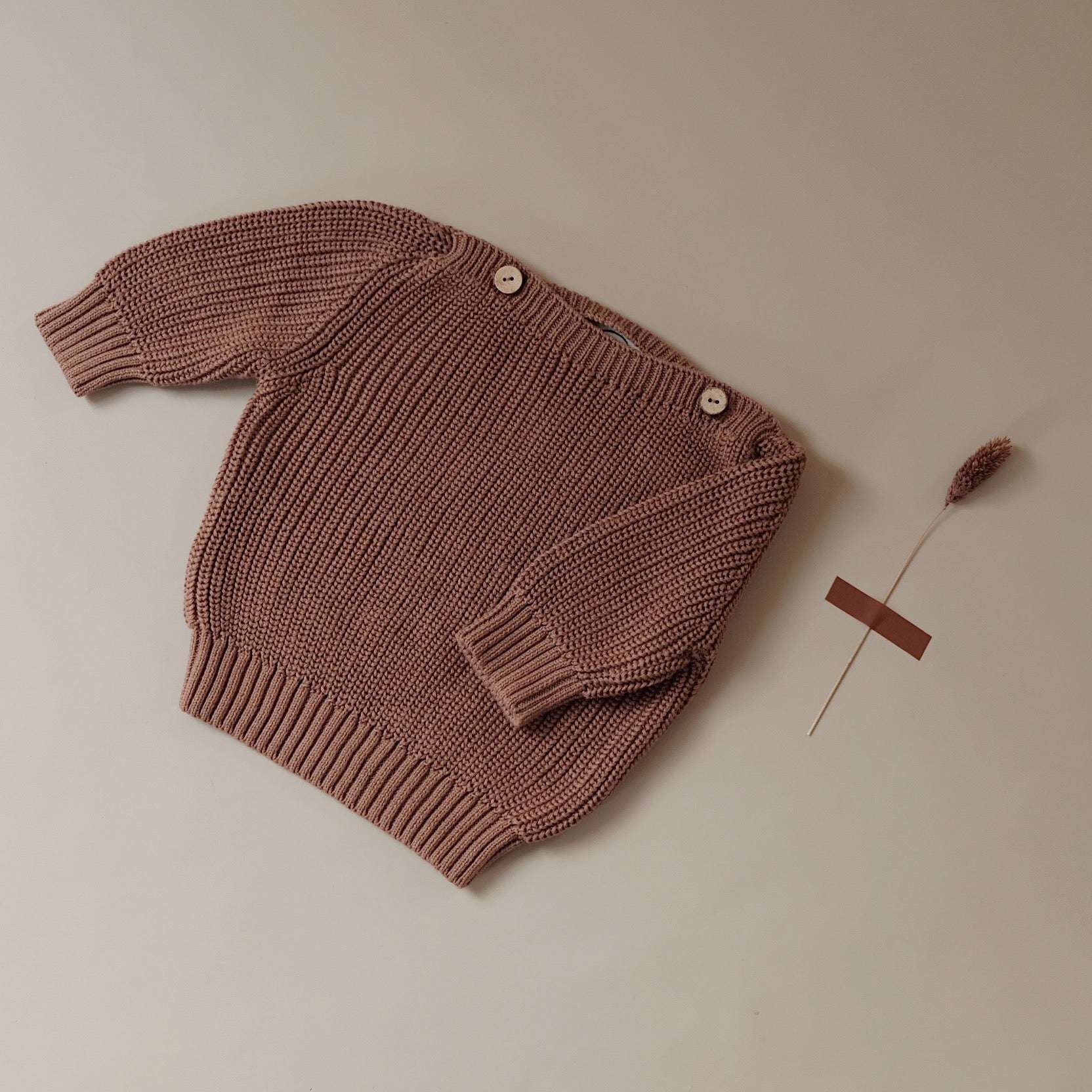 Organic Oversize Knit Pulli - Walnut - S A L E - Image 13