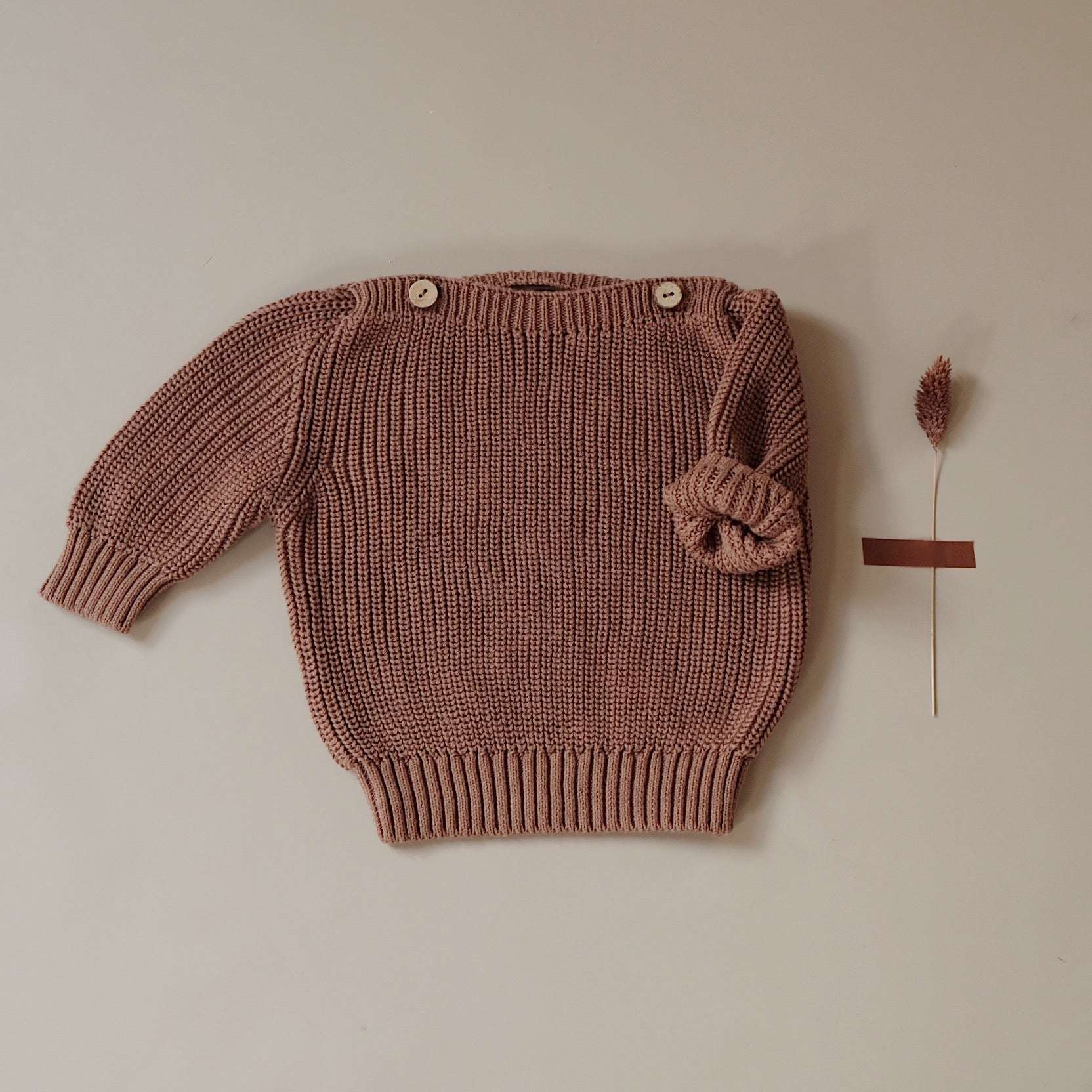 Organic Oversize Knit Pulli - Walnut - S A L E - Image 14