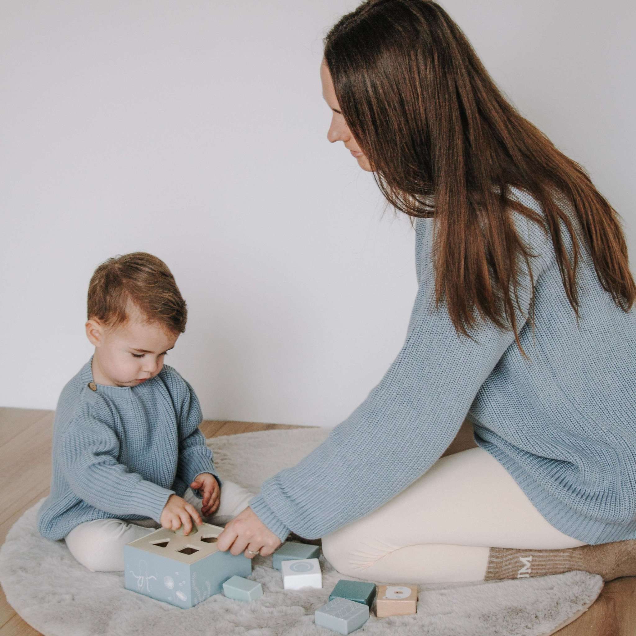 Organic Knit Pulli - MUM - Dusty Blue - SALE - OVERSIZE FIT - Image 5