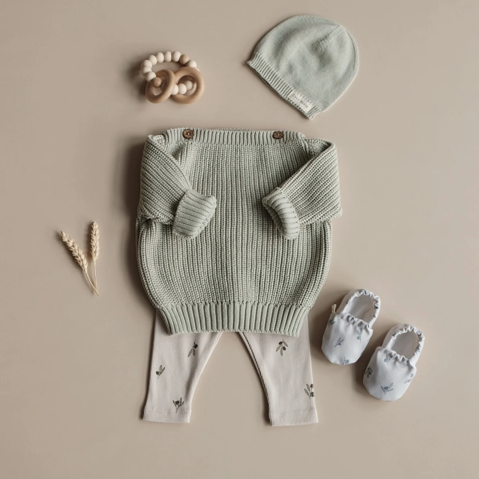 Organic Oversize Knit Pulli - Seagrass - Image 15