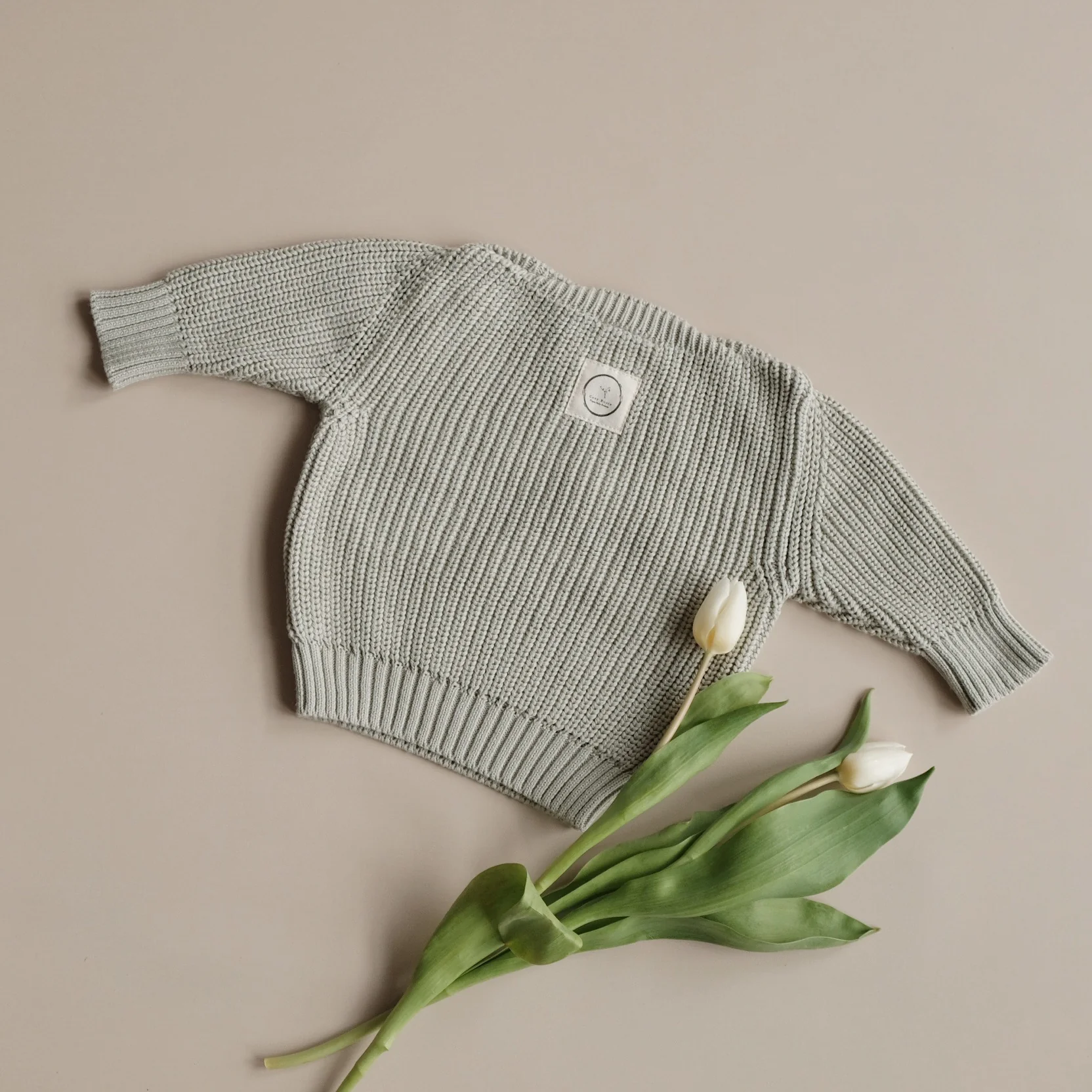 Organic Oversize Knit Pulli - Seagrass - Image 16