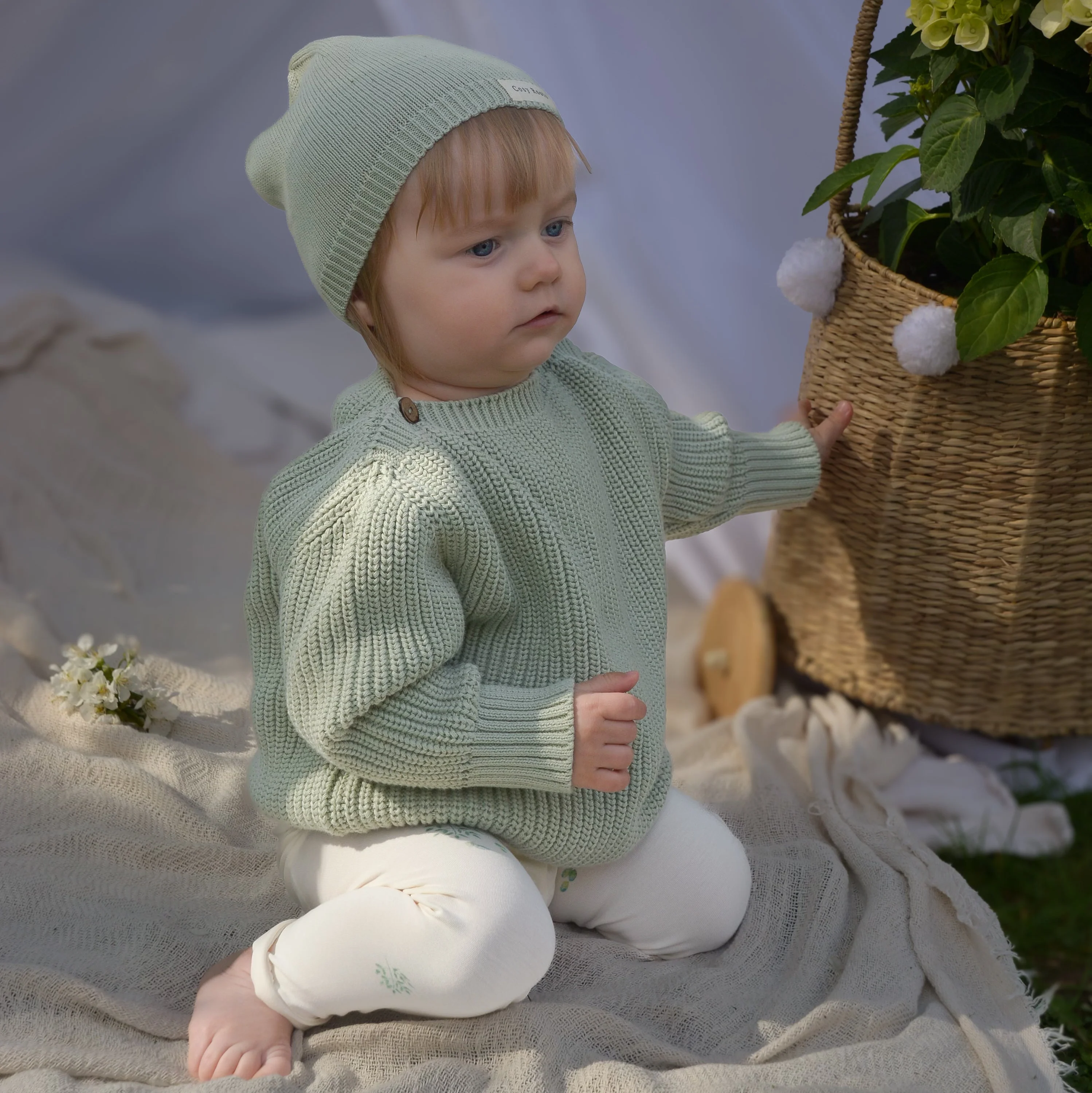 Organic Oversize Knit Pulli - Seagrass - Image 8