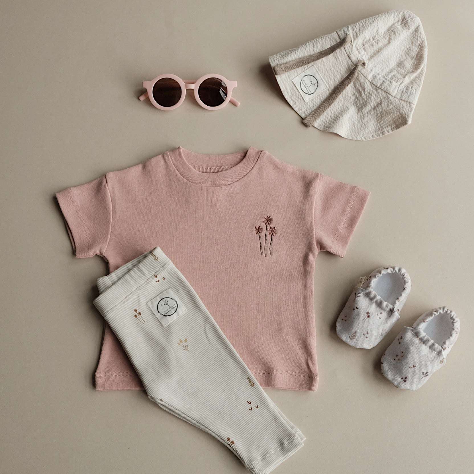 Organic Oversize Shirt - Dusty Rose Flower - SALE - Image 7
