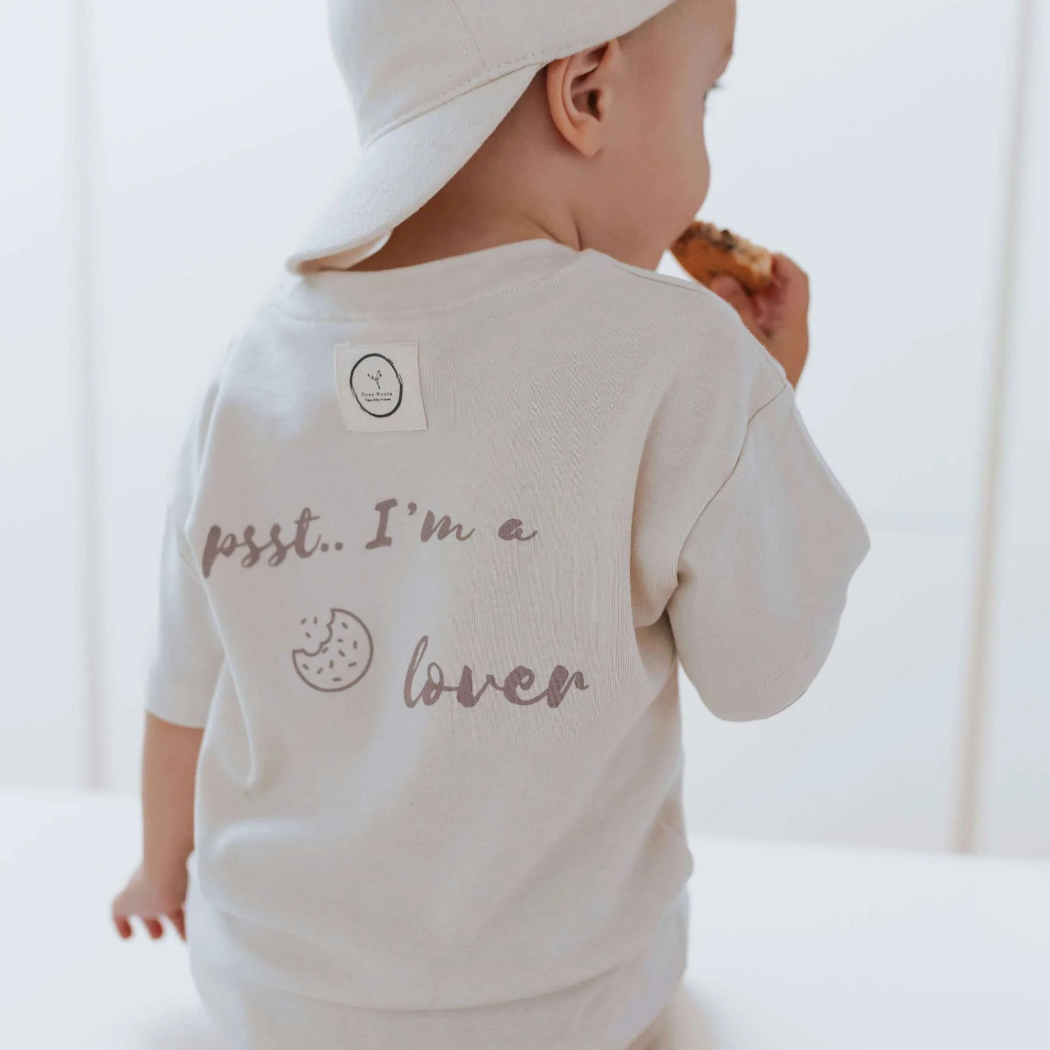 Organic Oversize Shirt - Sand Cookie Lover - SALE - Image 7