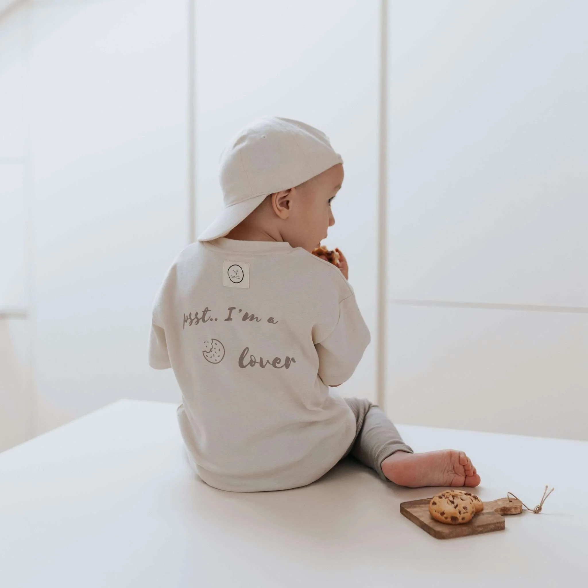 Organic Oversize Shirt - Sand Cookie Lover - SALE - Image 8