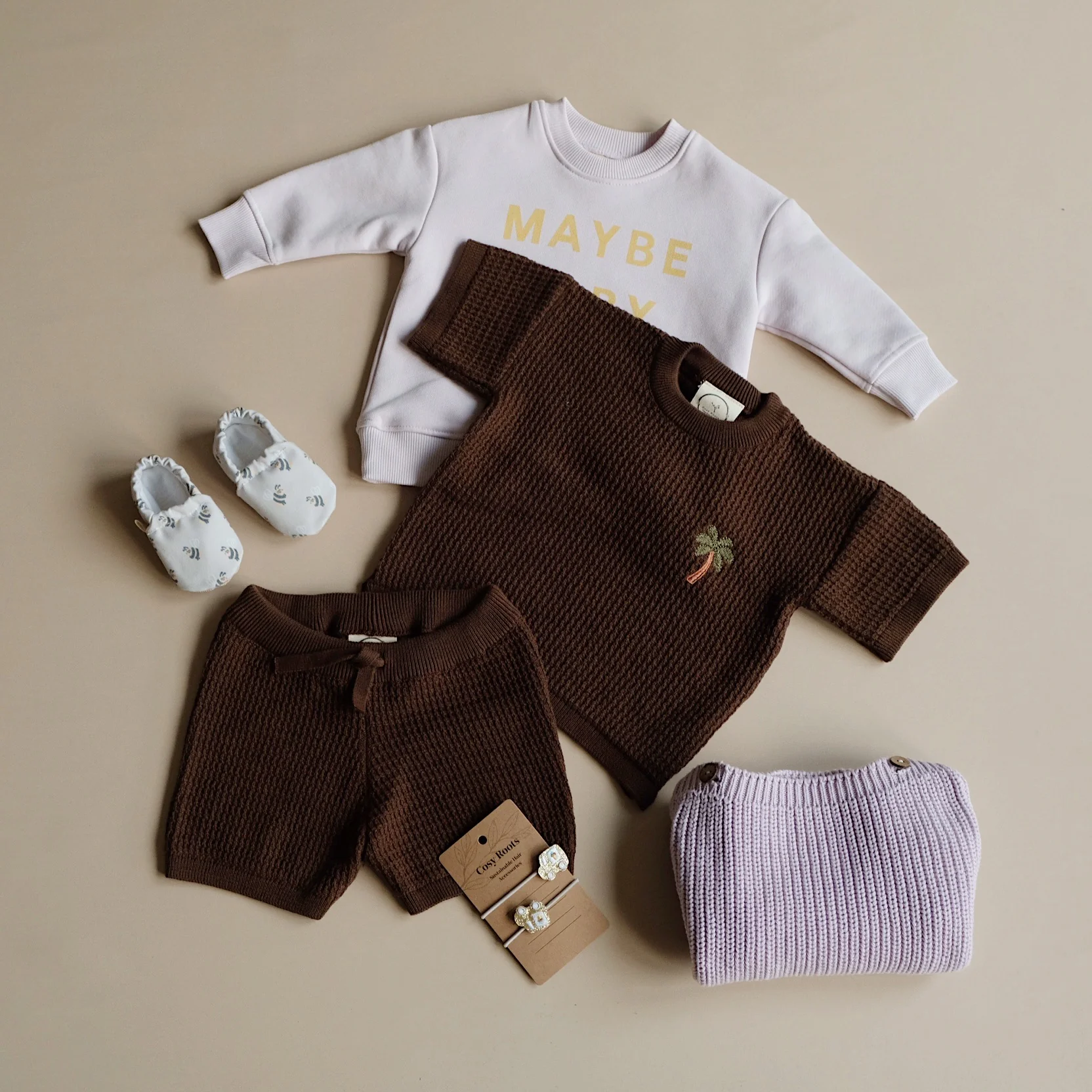 Organic Palm Summer Knit Shirt - Chocolate Brown - Image 8