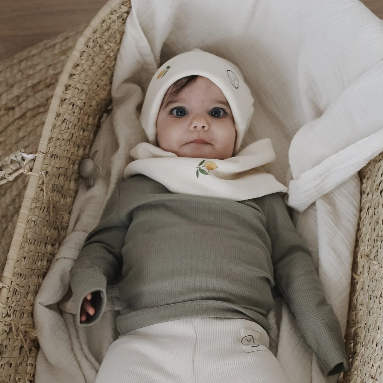 Organic Rib Beanie - Pure Lemon - Image 4