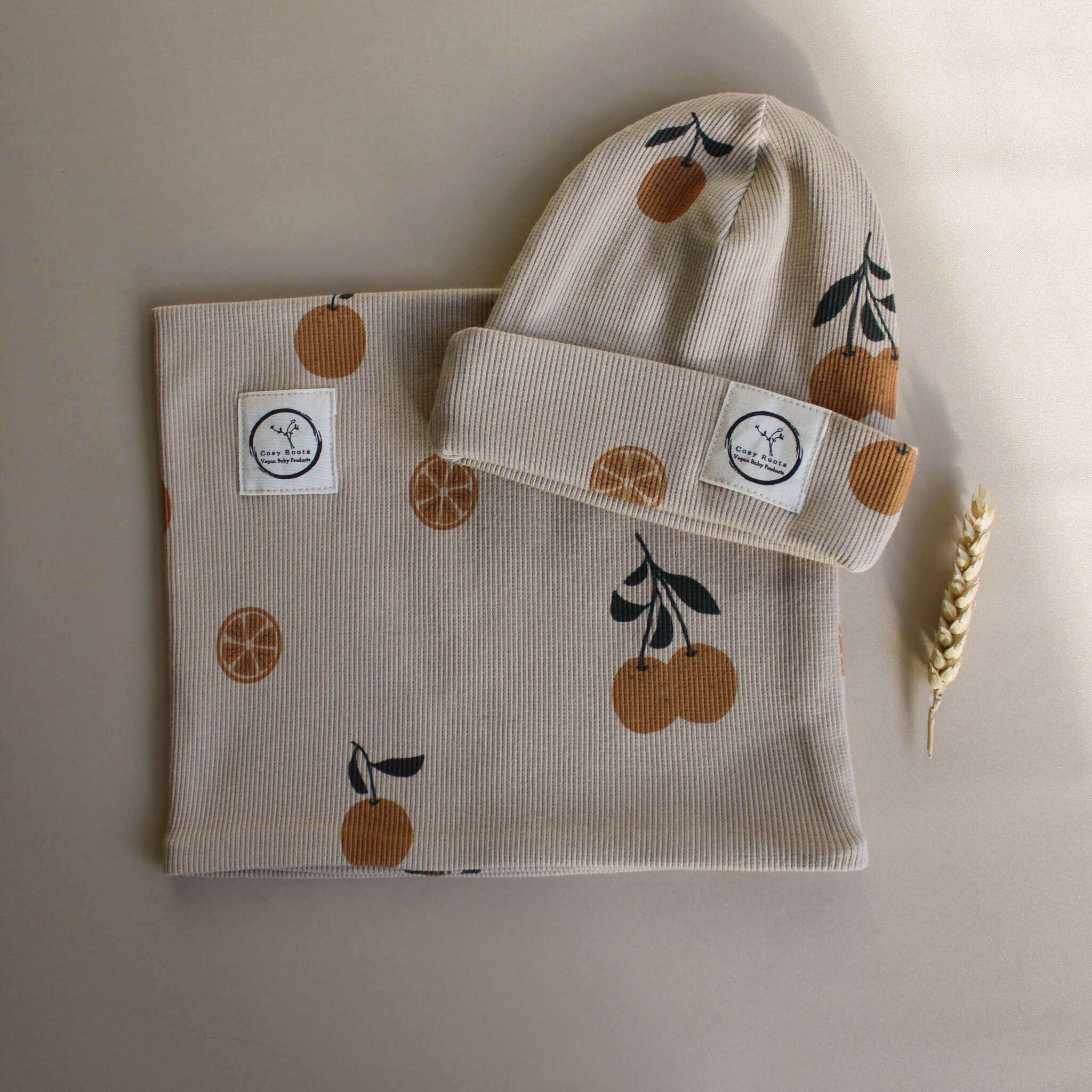 Organic Rib Beanie - Little Orange - Image 6