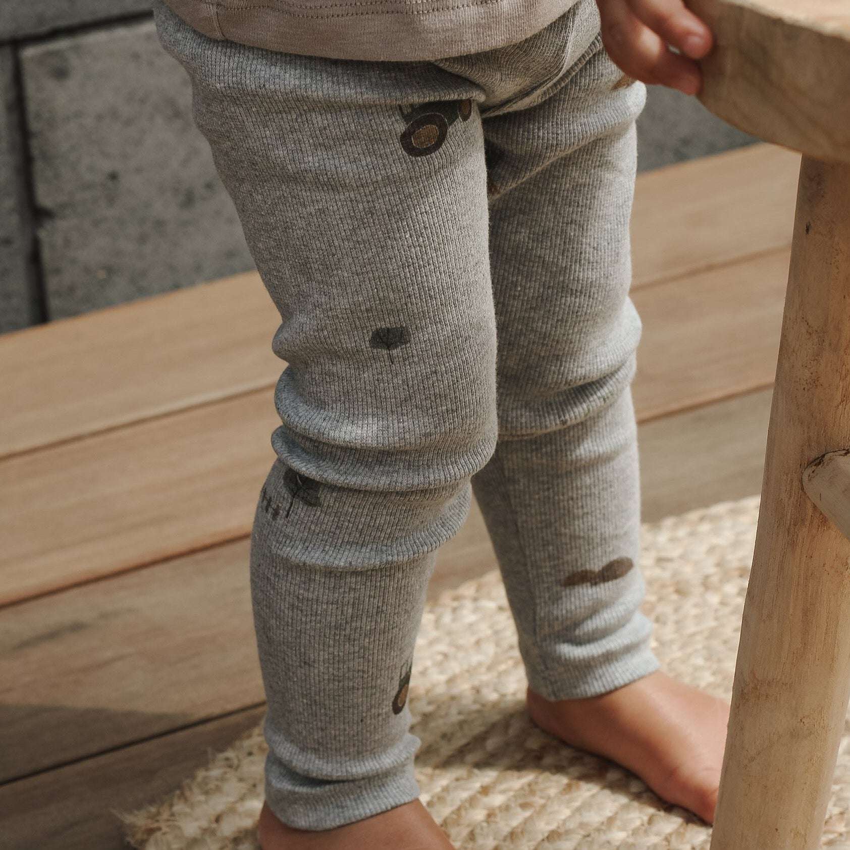 Organic Rib Leggings - Little Farm - SALE - Image 3
