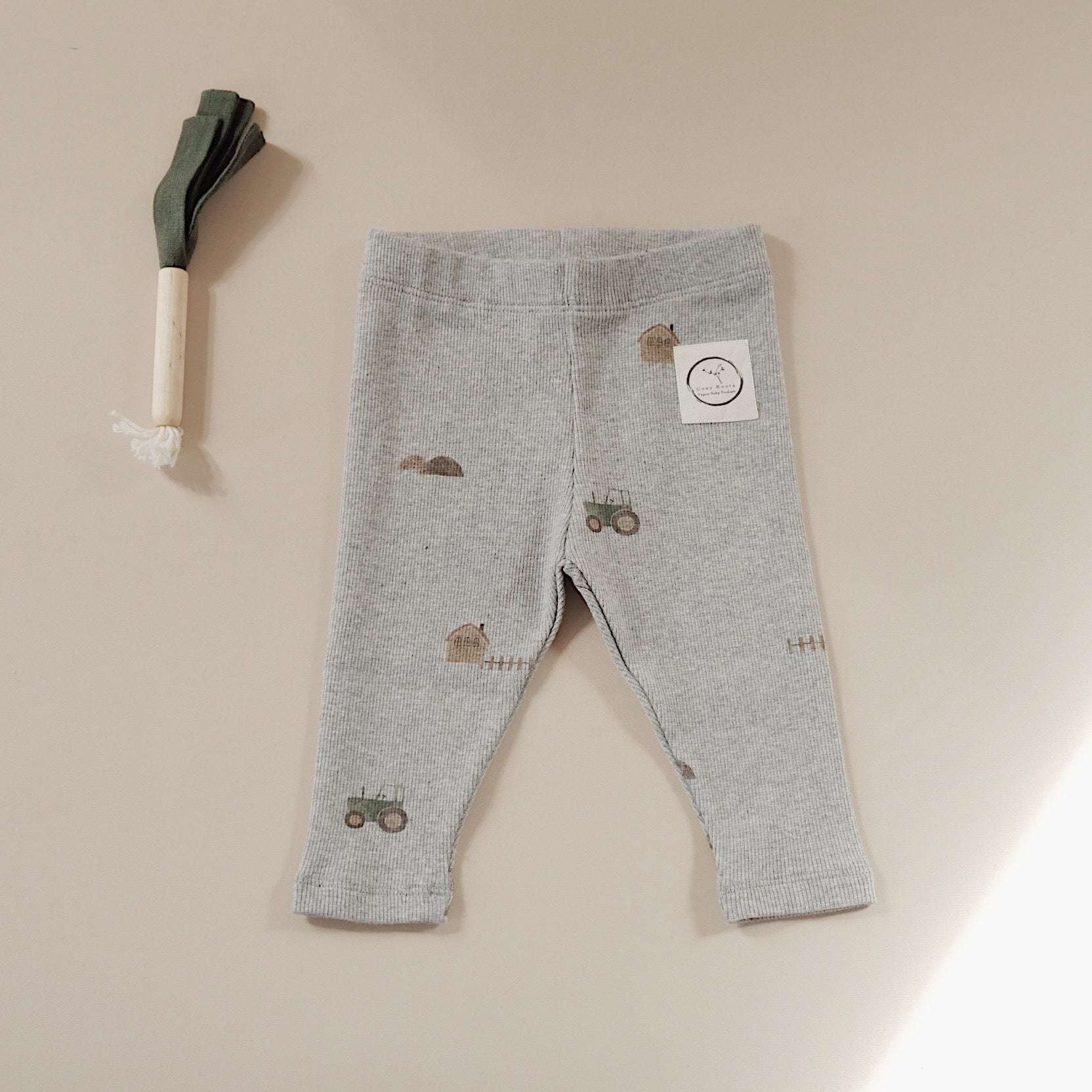 Organic Rib Leggings - Little Farm - SALE - Image 6
