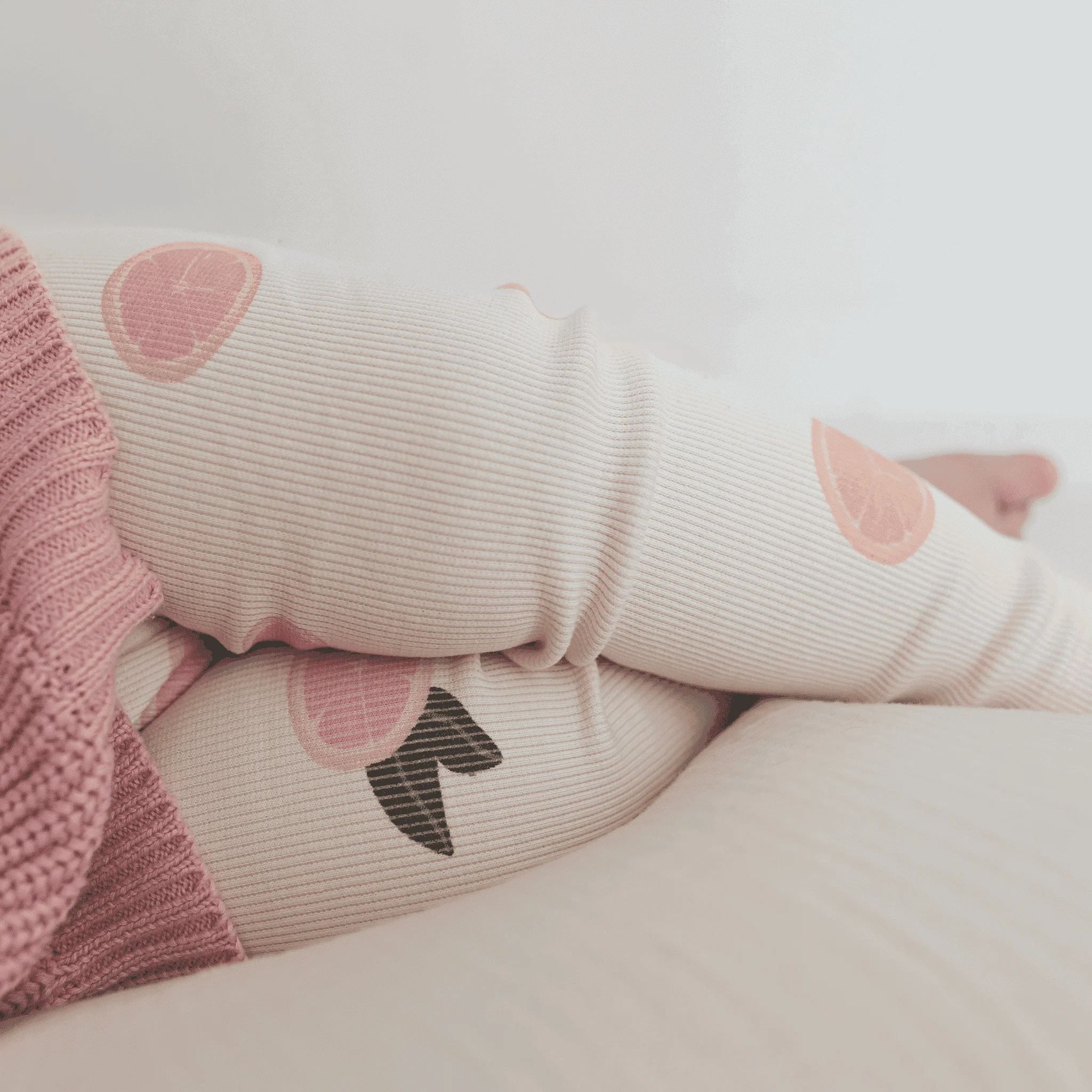 Organic Rib Leggings - Little Grapefruits - Image 12