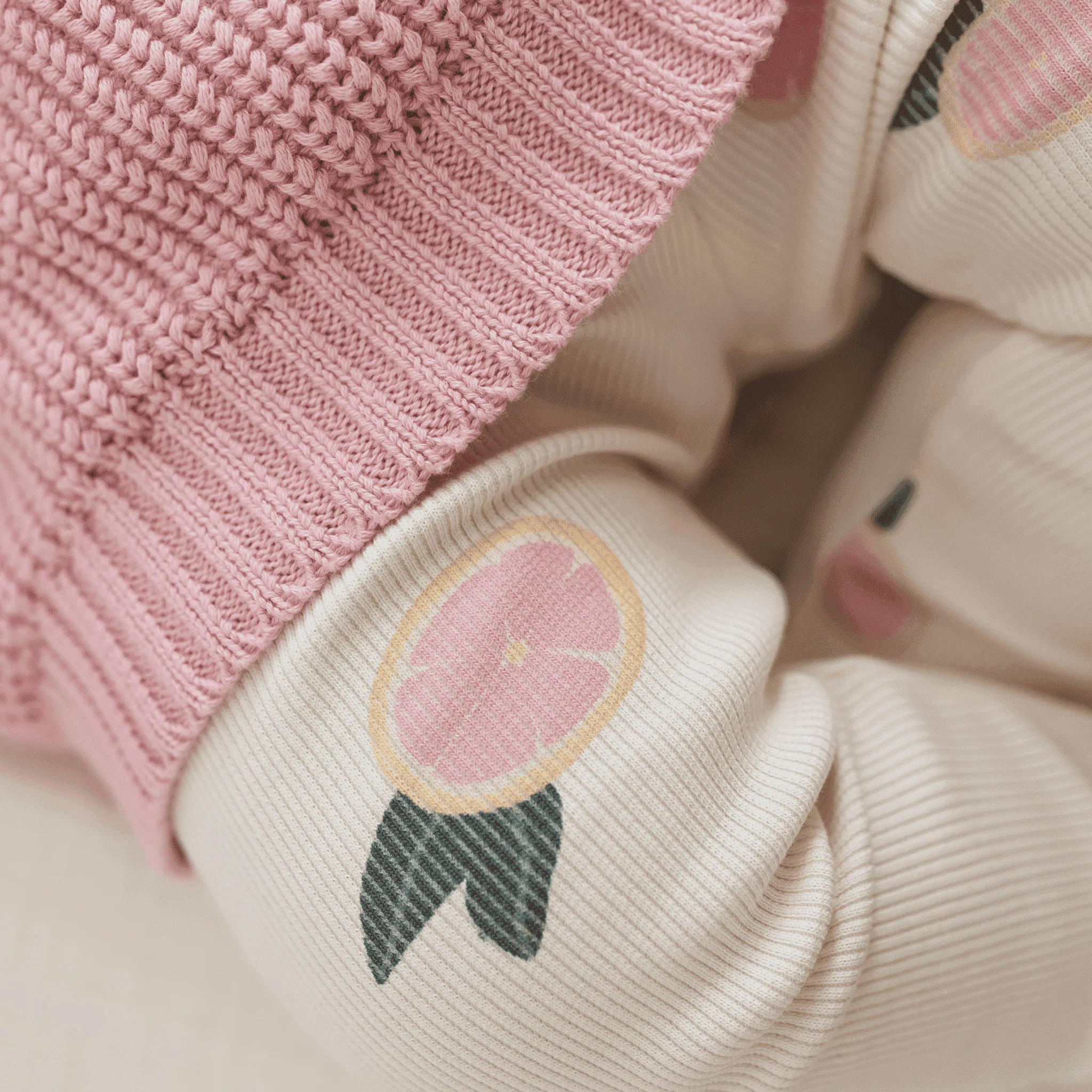 Organic Rib Leggings - Little Grapefruits - Image 5