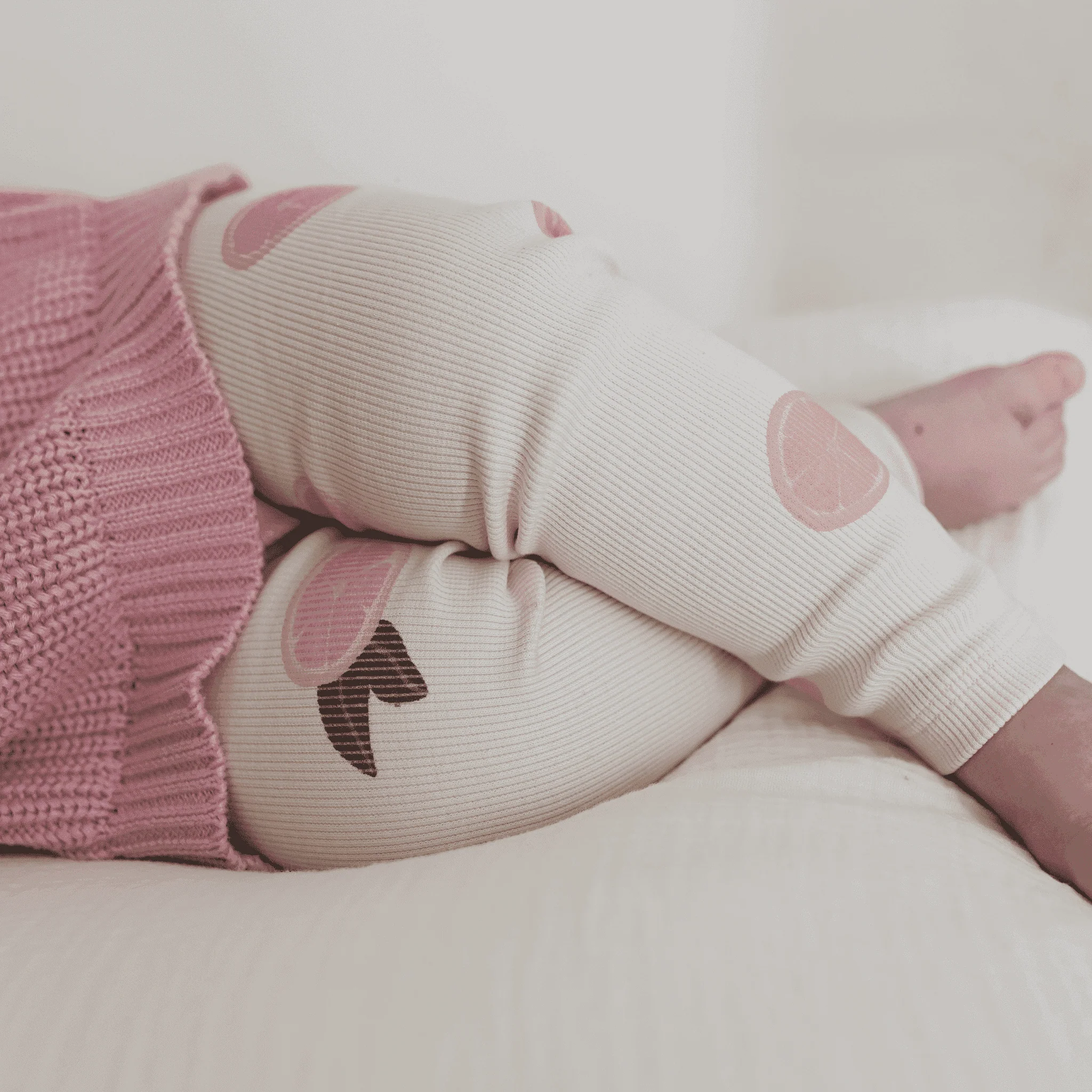 Organic Rib Leggings - Little Grapefruits - Image 7