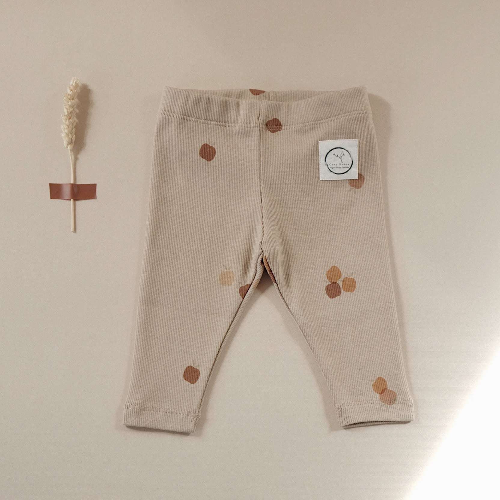 Organic Rib Leggings - Pure Apple - SALE - Image 9