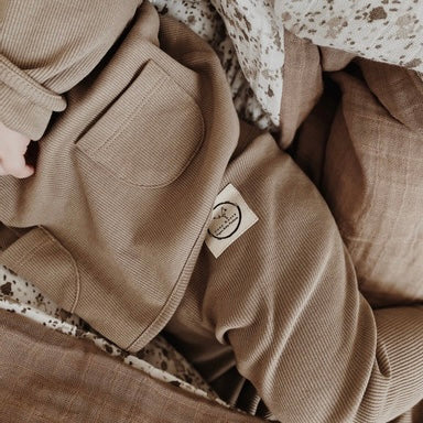Organic Rib Leggings - Caramel - Image 6