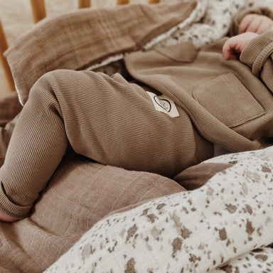 Organic Rib Leggings - Caramel - Image 7