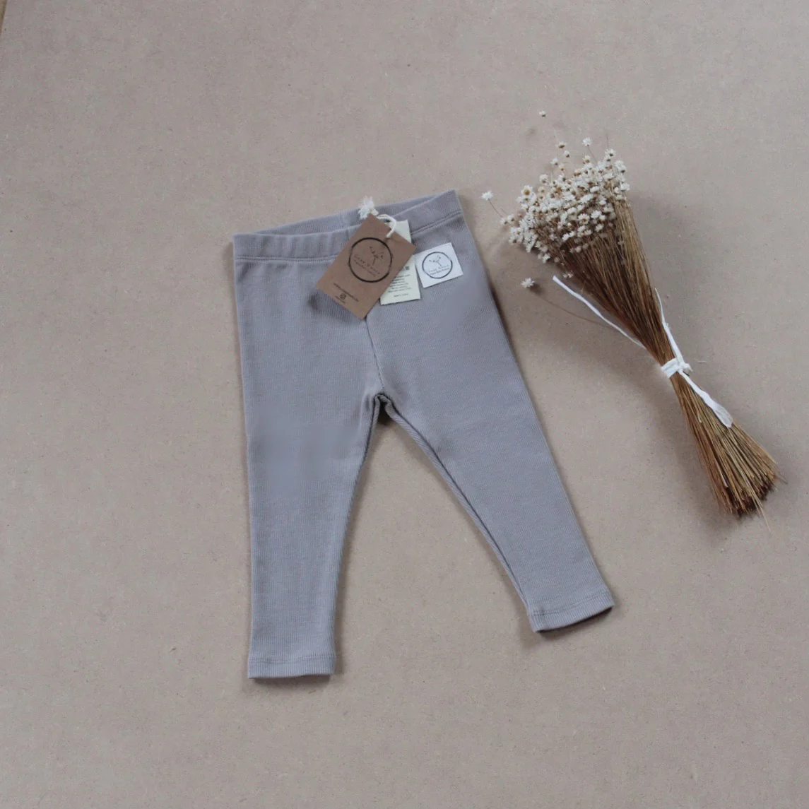 Organic Rib Leggings - Caramel - Image 9