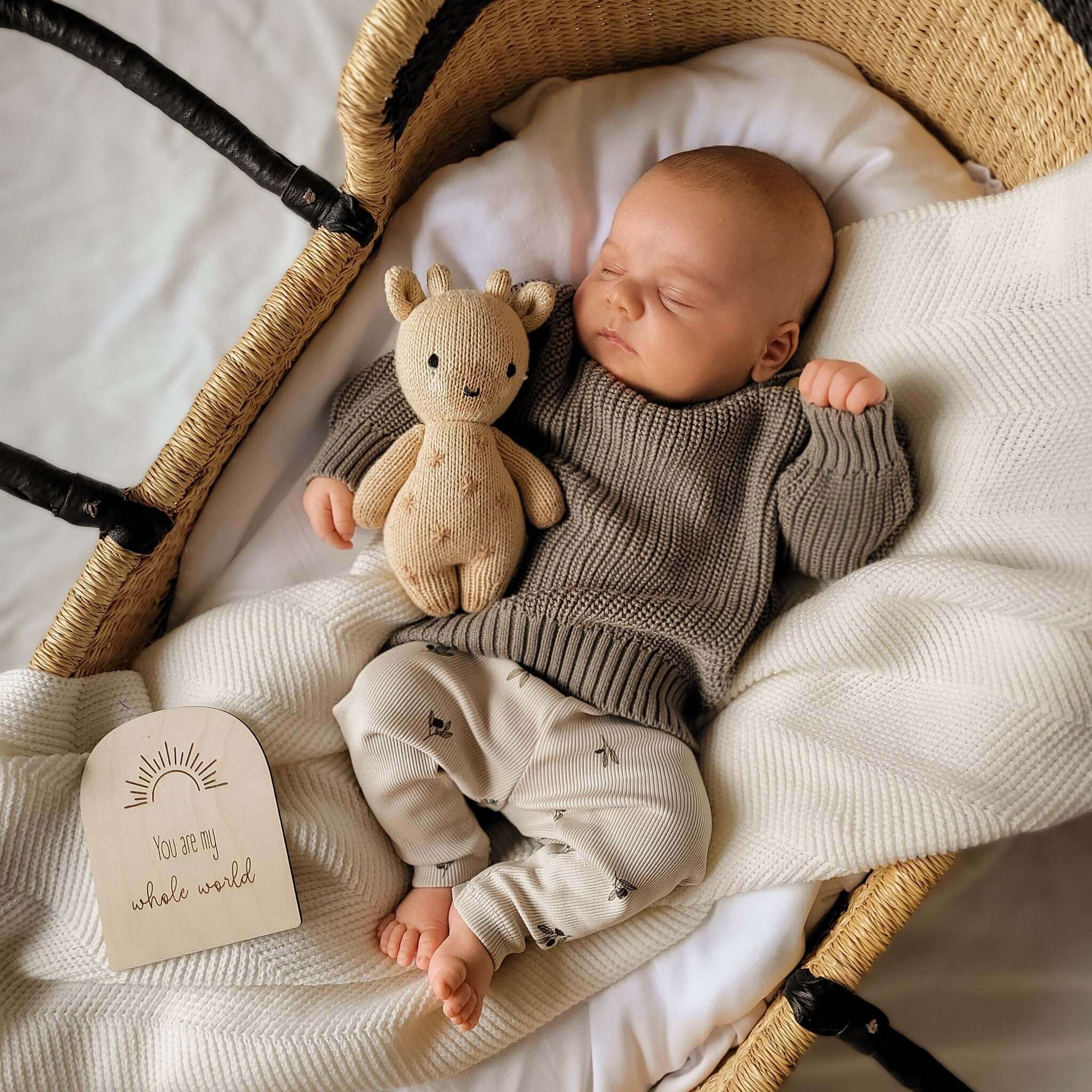 Organic Rib Leggings - Tiny Olives - Image 9