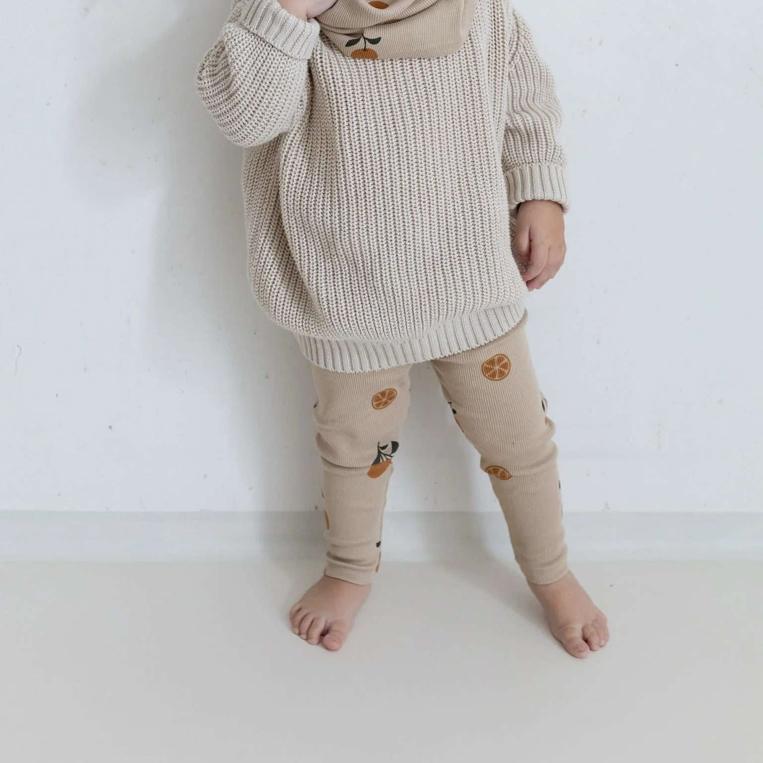 Organic Rib Leggings - Little Orange - Image 4