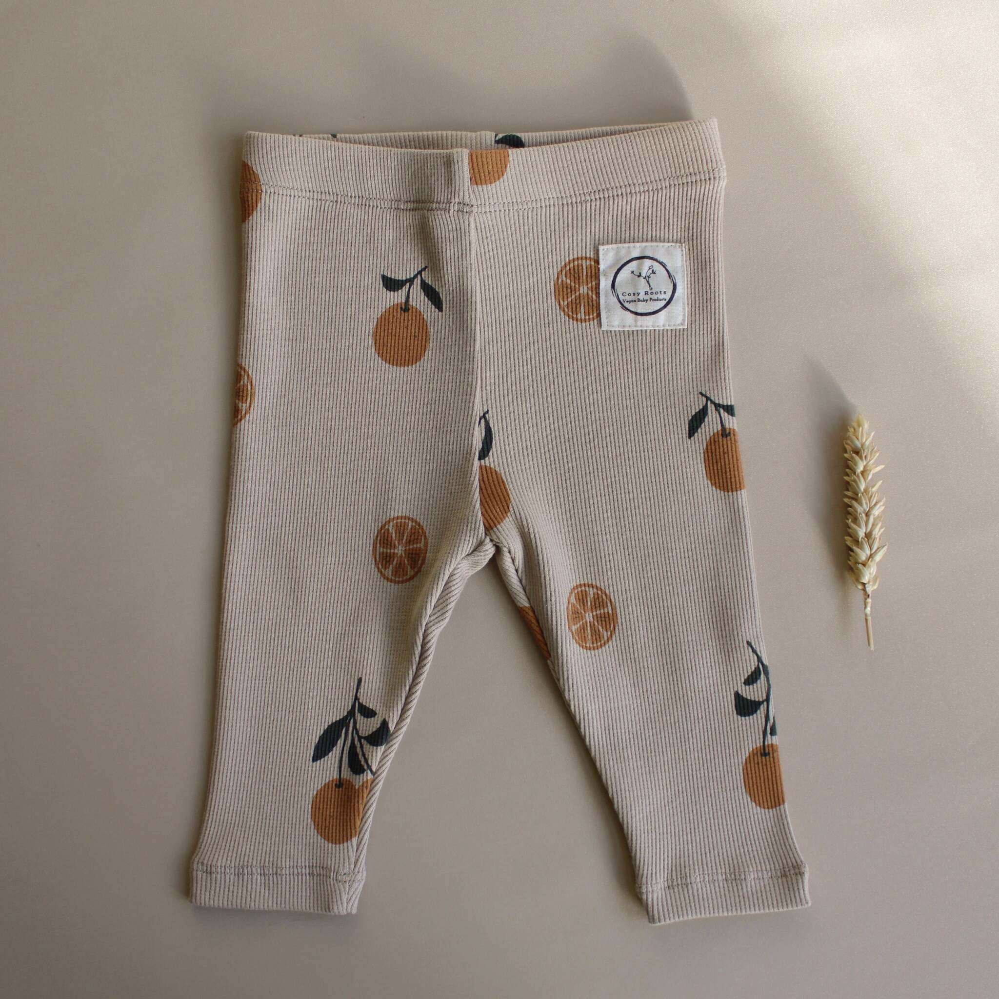 Organic Rib Leggings - Little Orange - Image 5