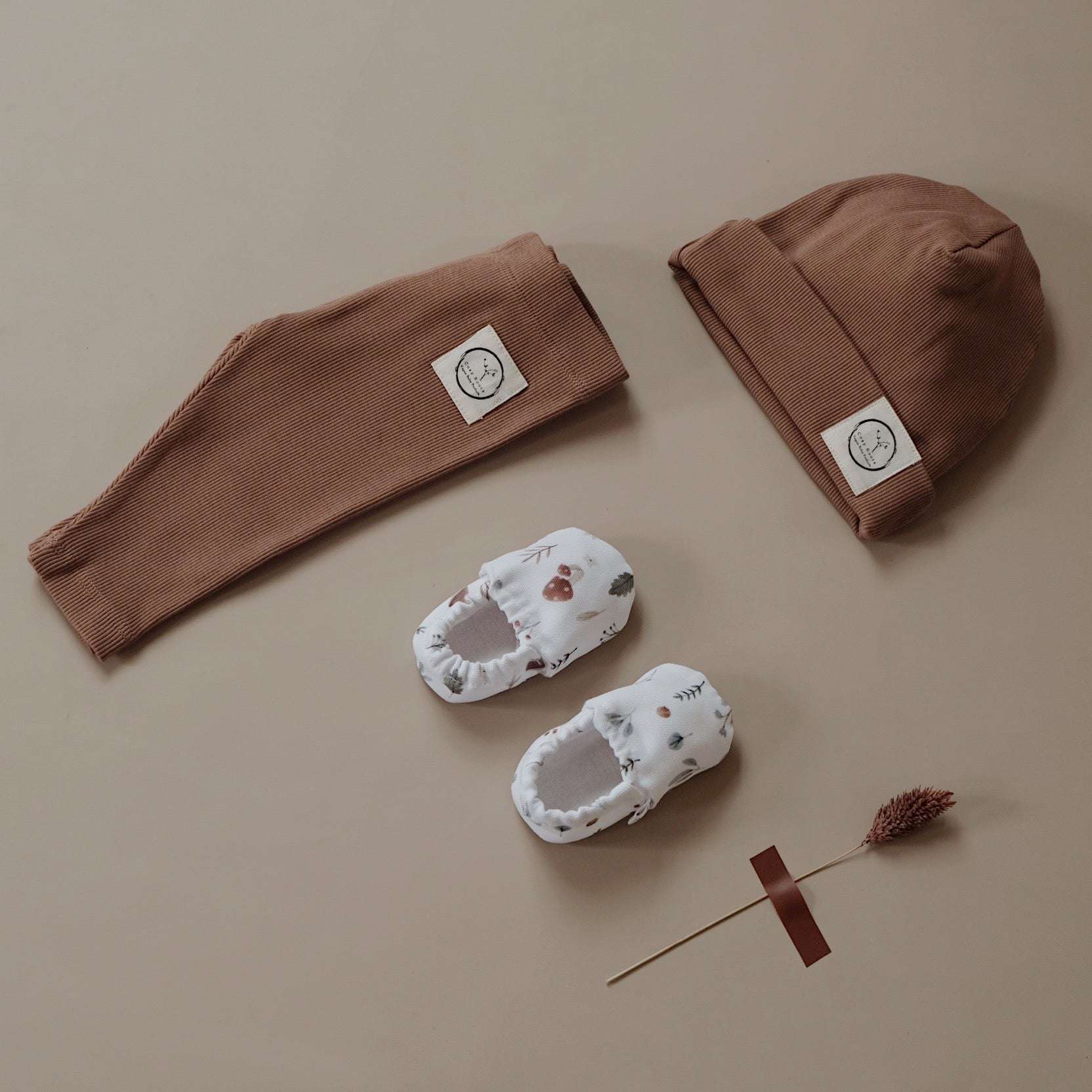 Organic Rib Leggings - Walnut - S A L E - Image 3