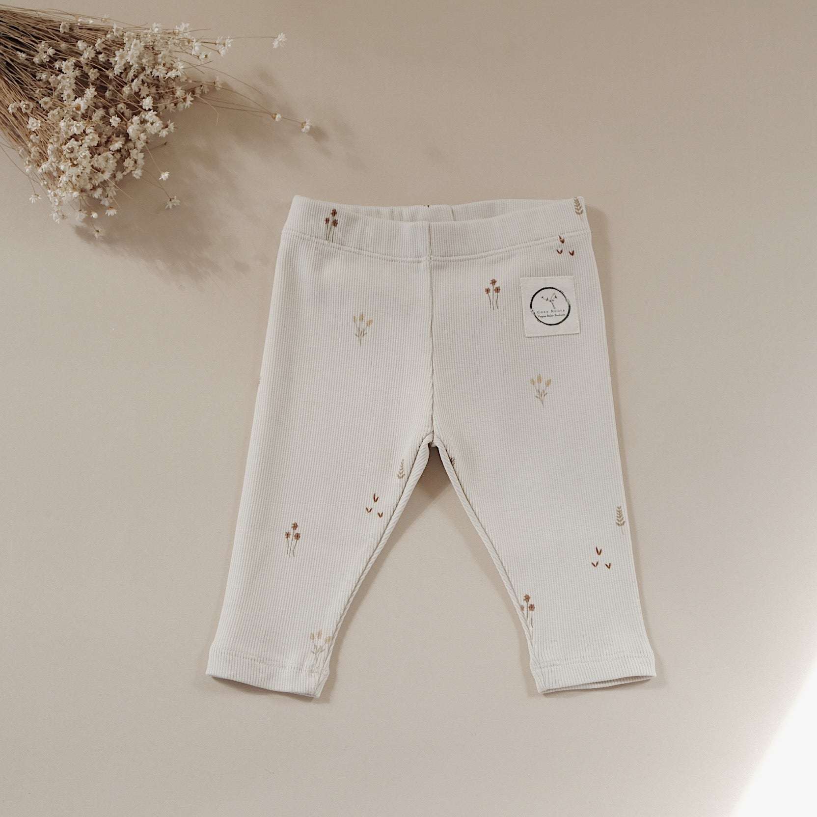 Organic Rib Leggings -Wildflowers - Image 10