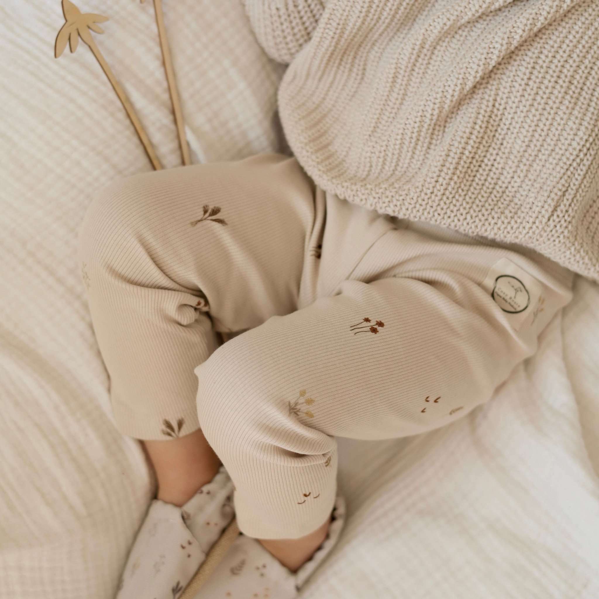 Organic Rib Leggings -Wildflowers - Image 13