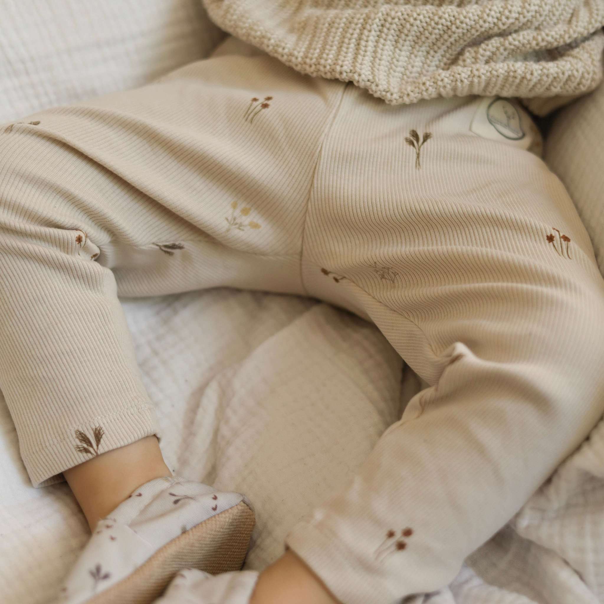 Organic Rib Leggings -Wildflowers - Image 14