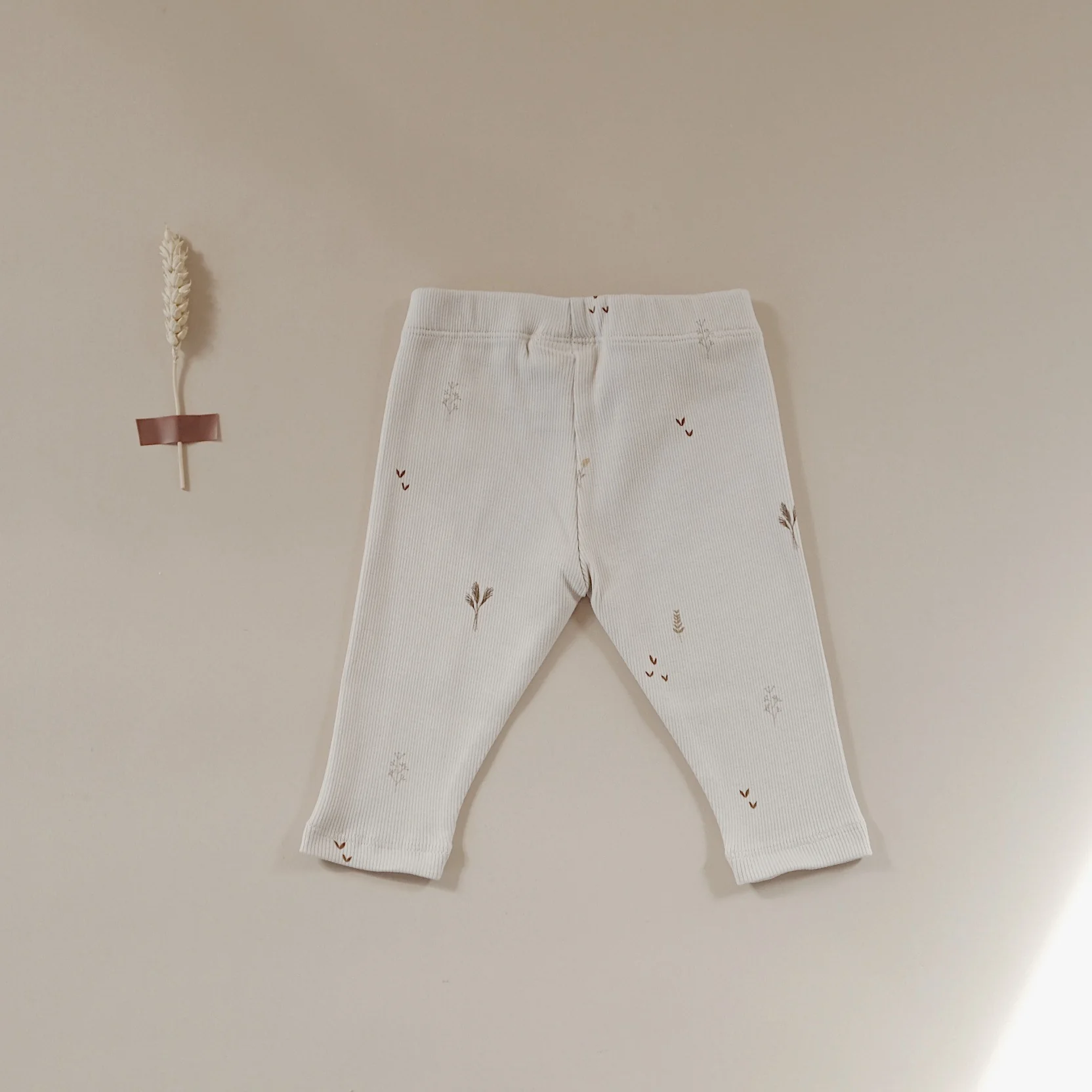 Organic Rib Leggings -Wildflowers - Image 4
