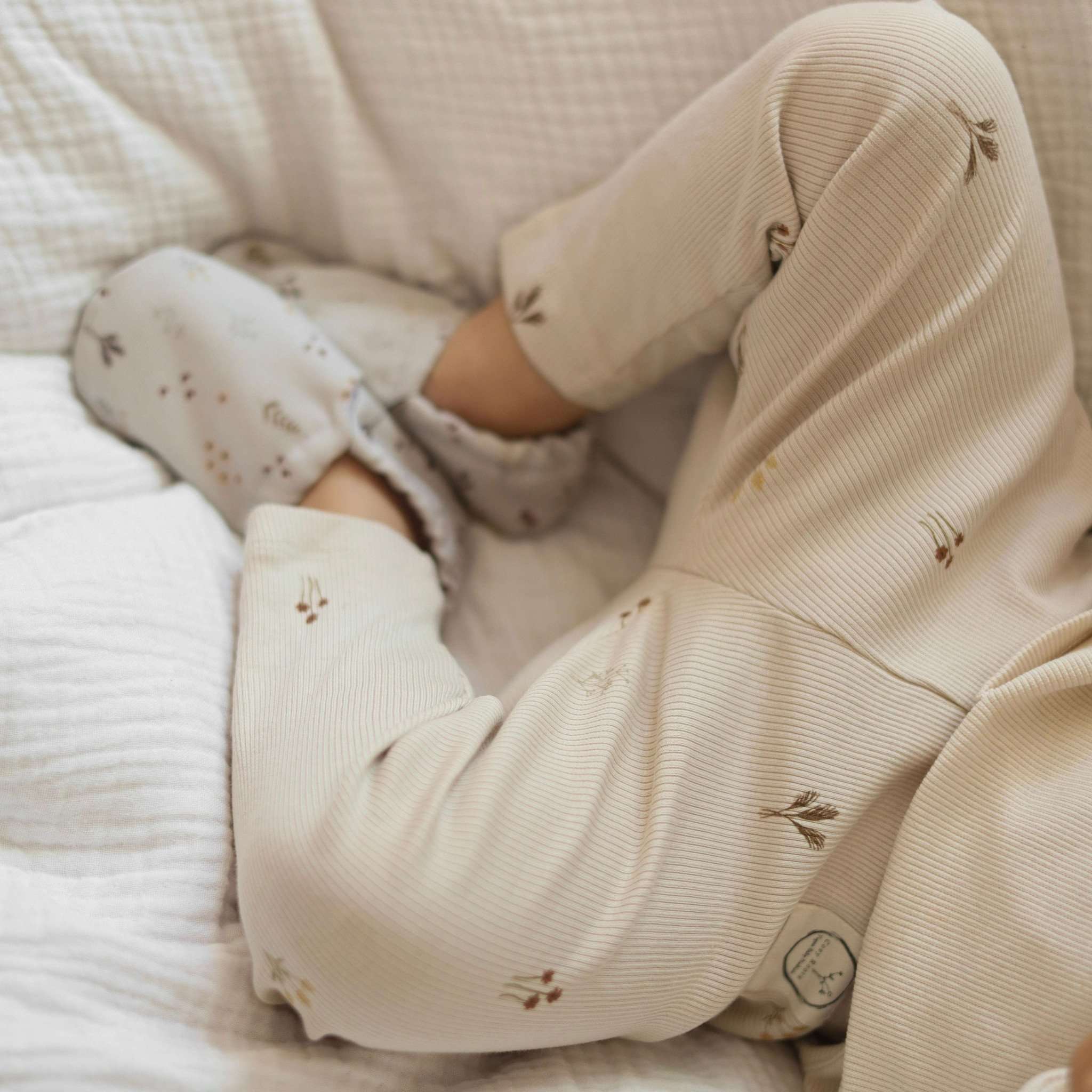Organic Rib Leggings -Wildflowers - Image 5