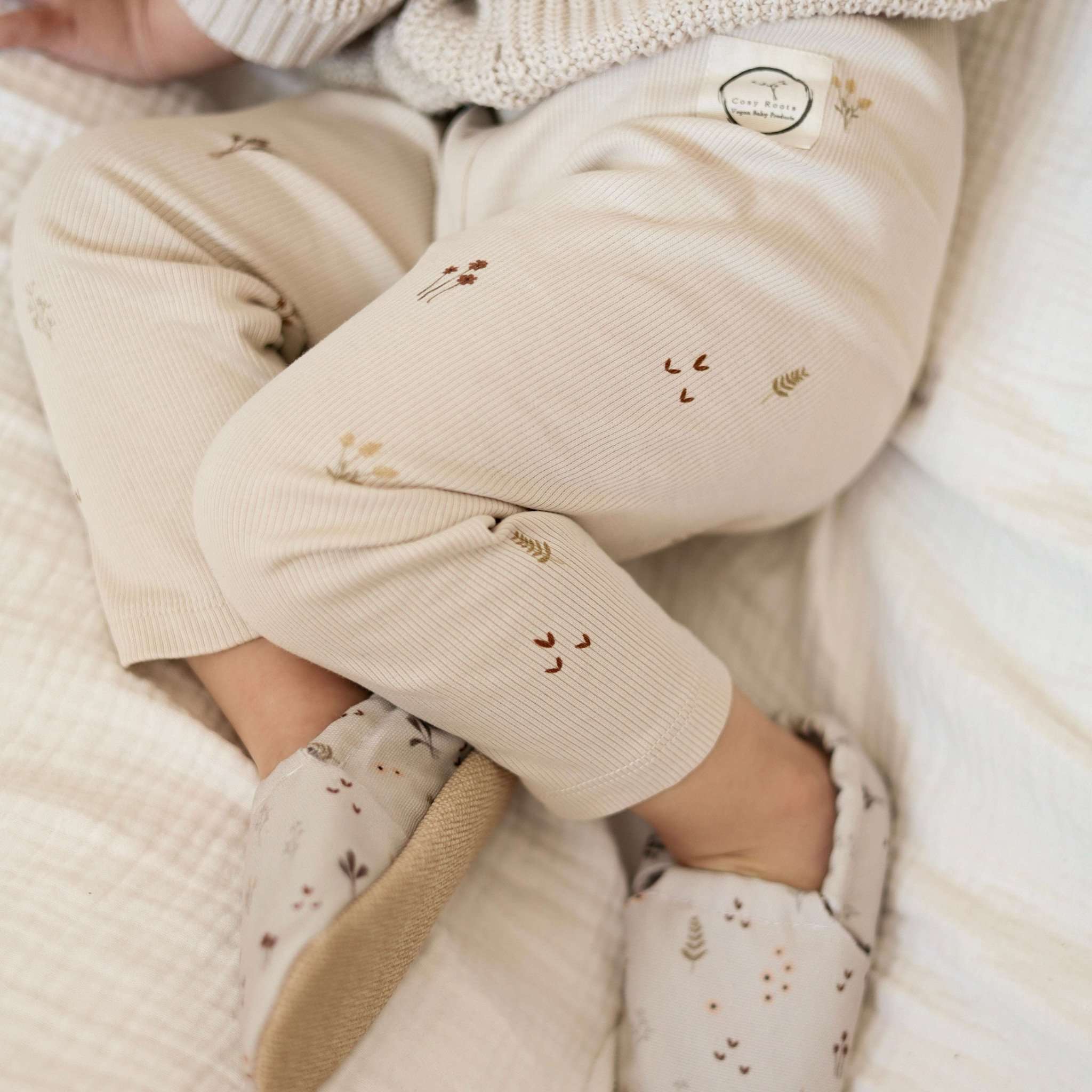 Organic Rib Leggings -Wildflowers - Image 6