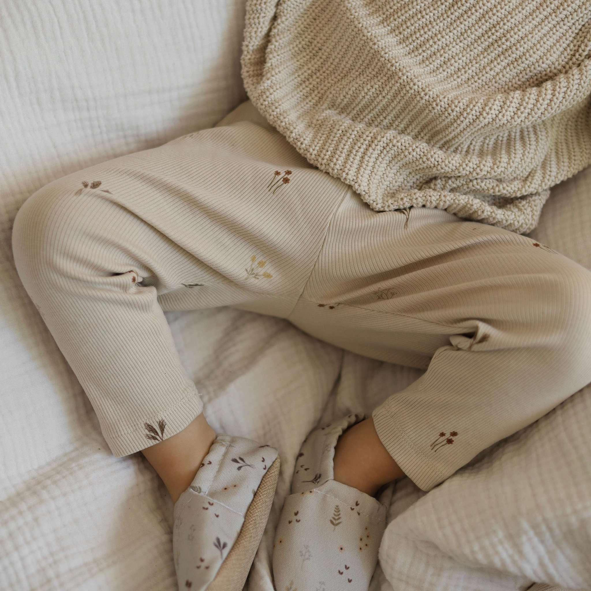 Organic Rib Leggings -Wildflowers - Image 9
