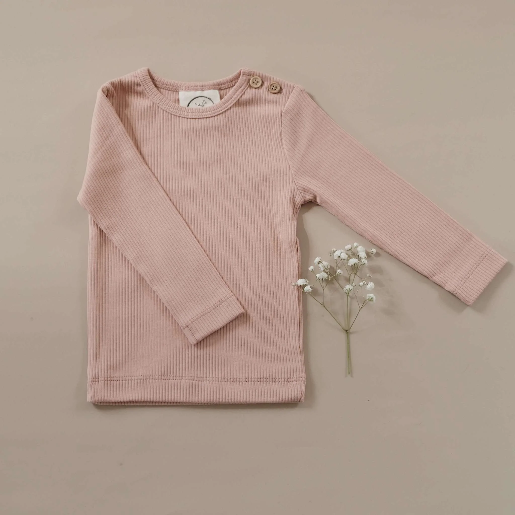 Organic Slim Longsleeve - Dusty Rose - Image 3