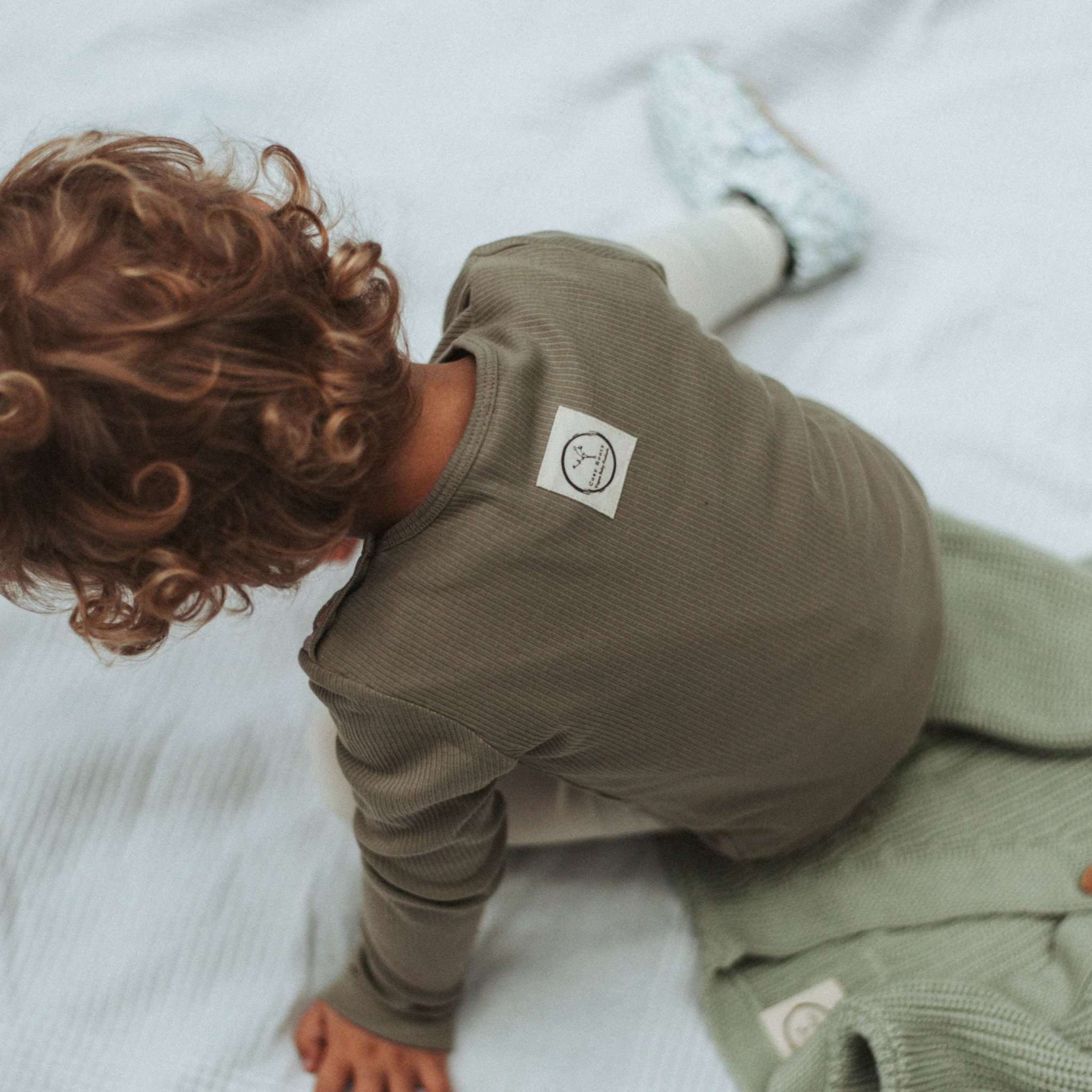 Organic Slim Longsleeve - Khaki - SALE - Image 3