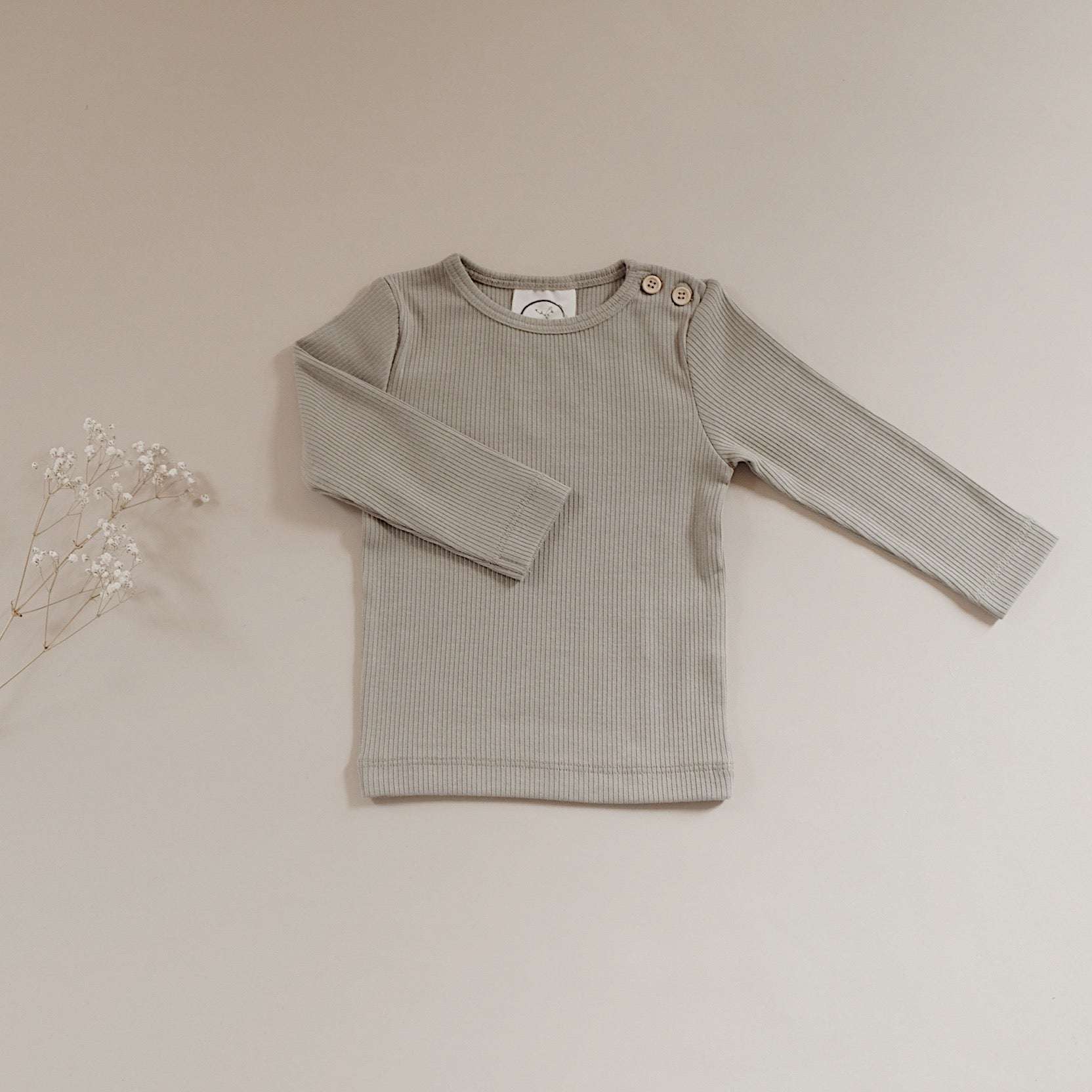 Organic Slim Longsleeve - Khaki - SALE - Image 5