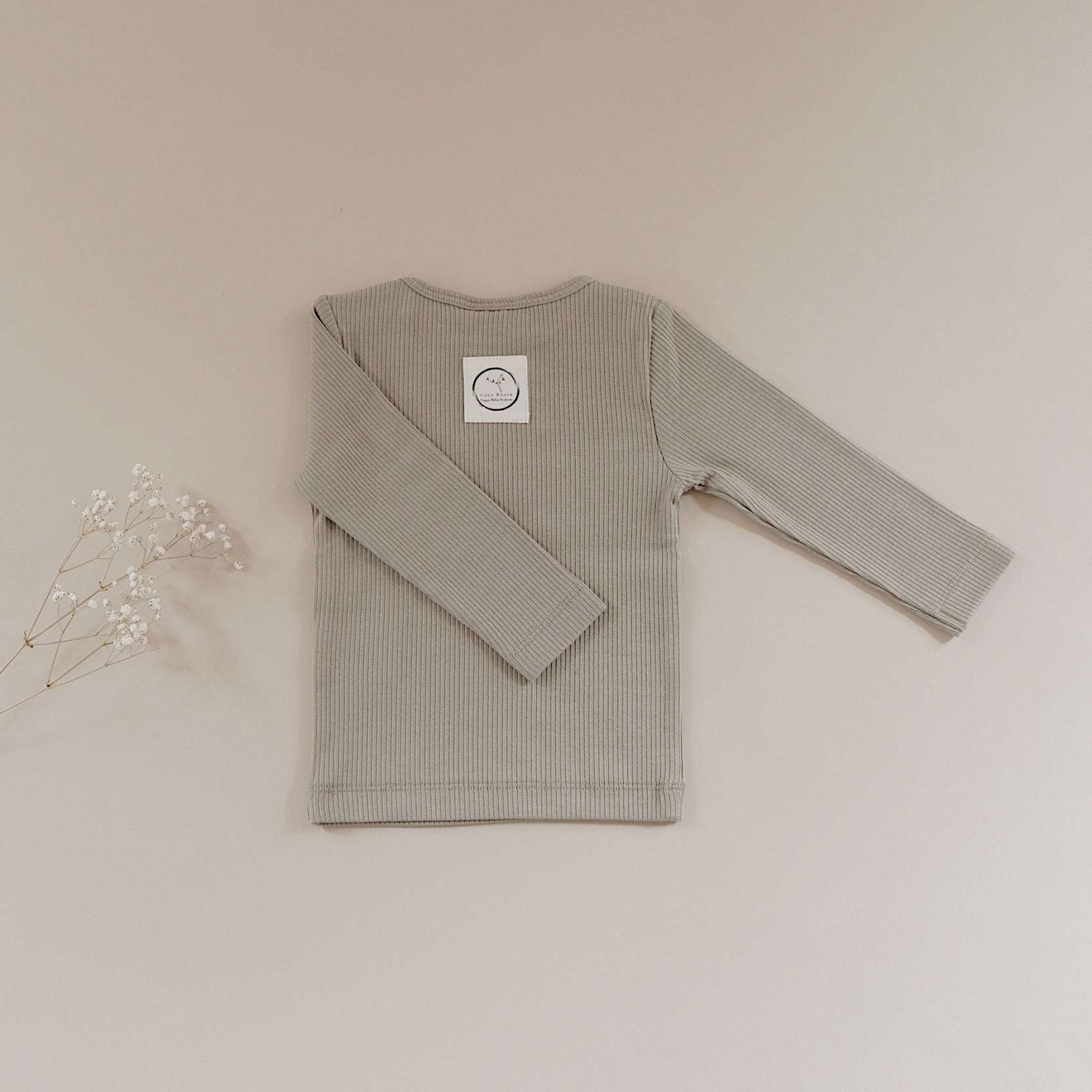 Organic Slim Longsleeve - Khaki - SALE - Image 6