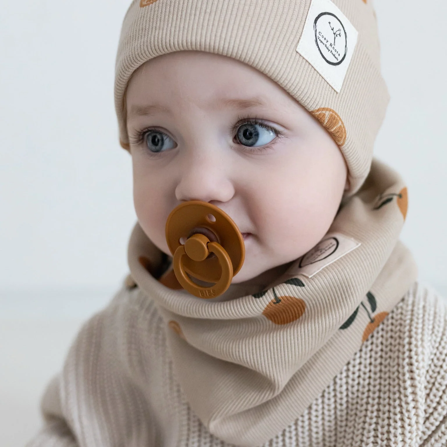 Organic Rib Scarf - Little Oranges - Image 5