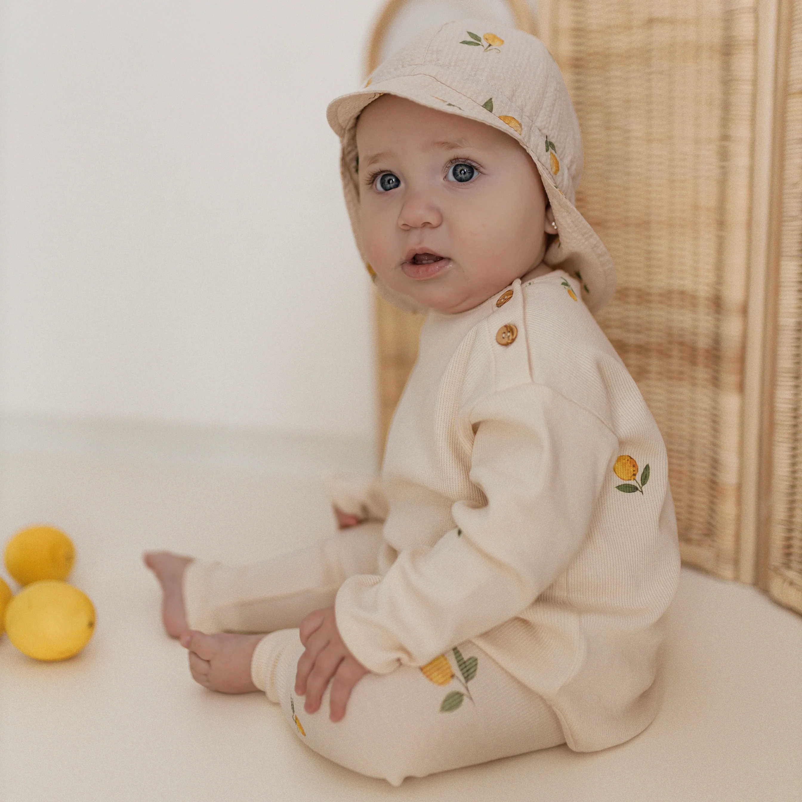 Organic Rib Sweatshirt - Pure Lemon - Image 3