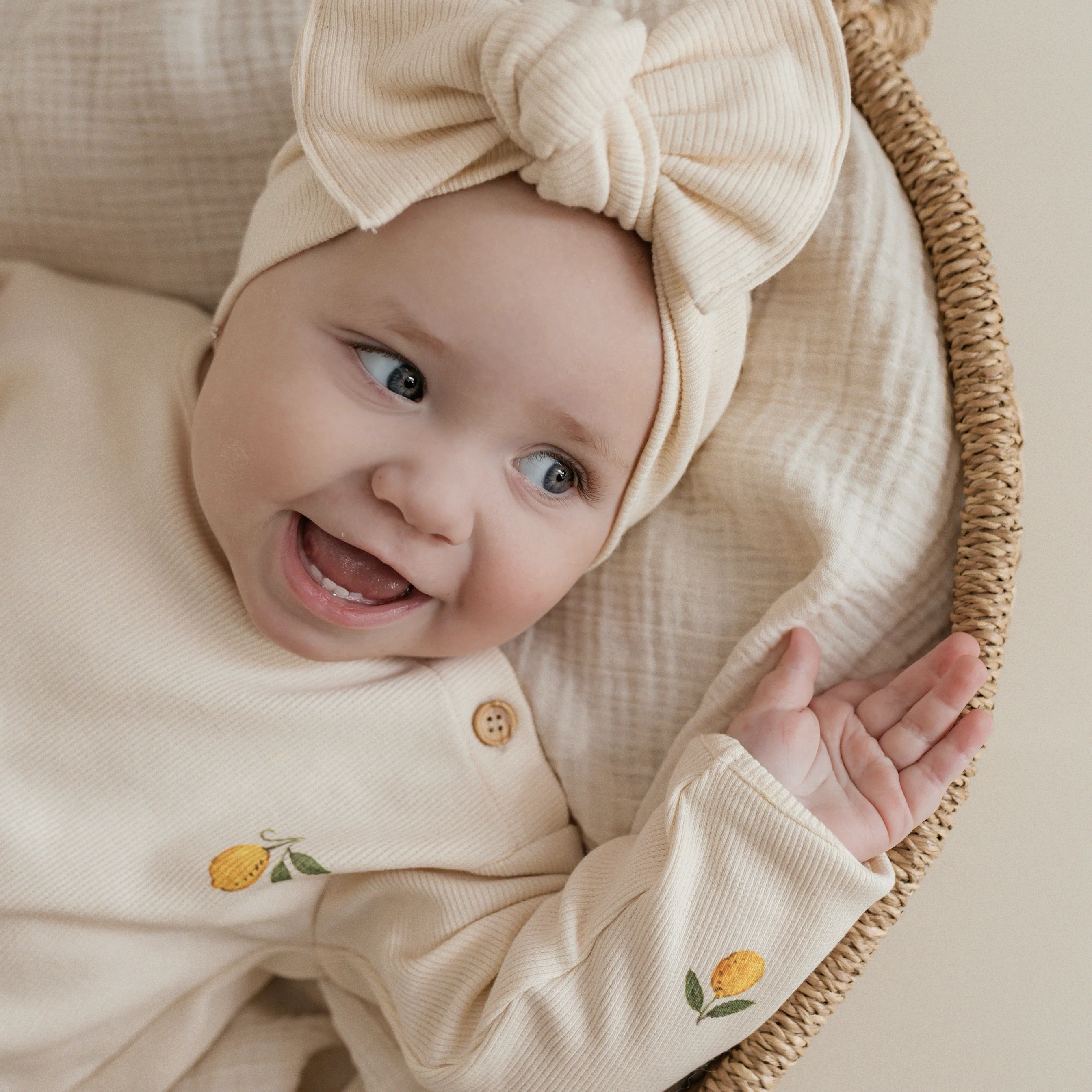 Organic Rib Sweatshirt - Pure Lemon - Image 4