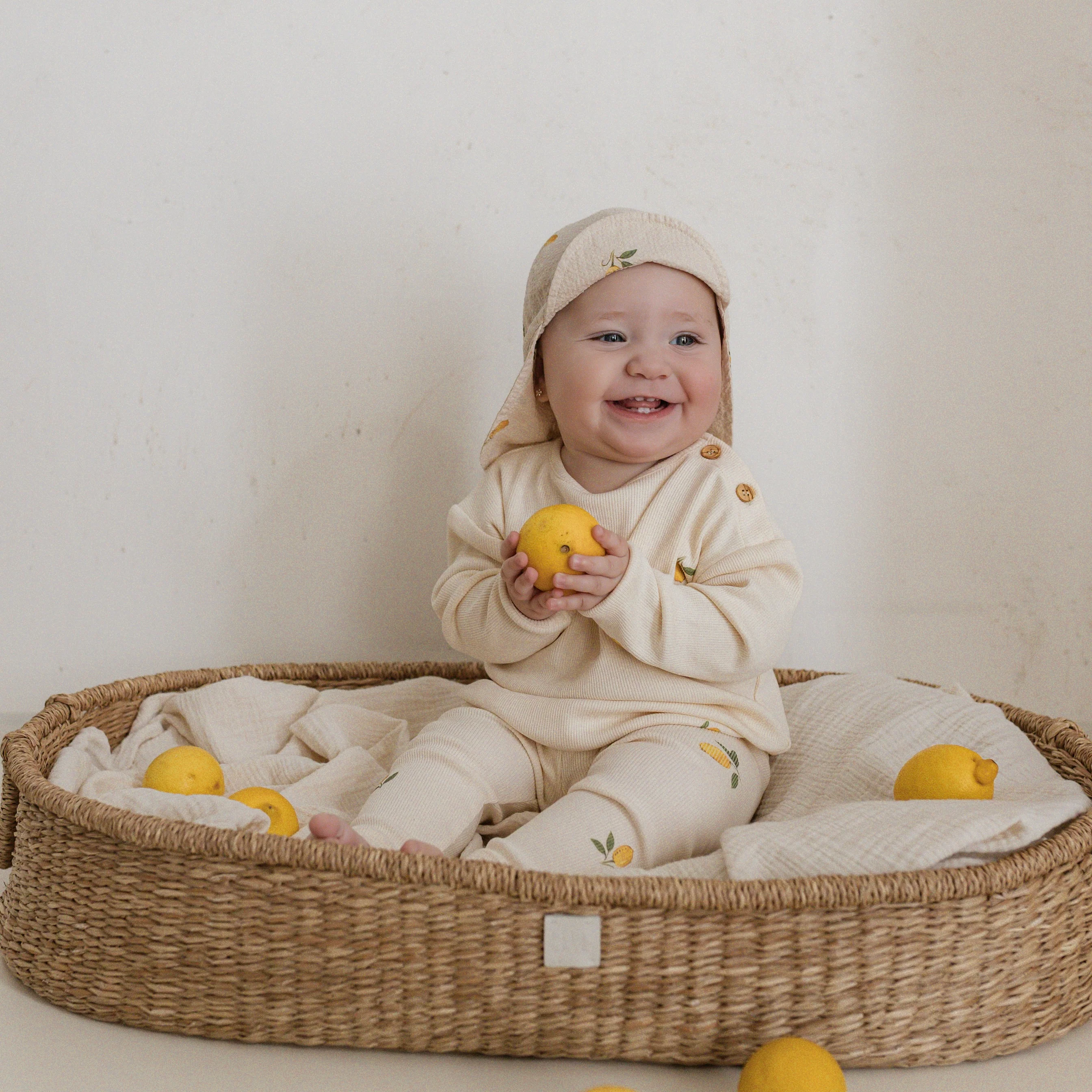 Organic Rib Sweatshirt - Pure Lemon - Image 5