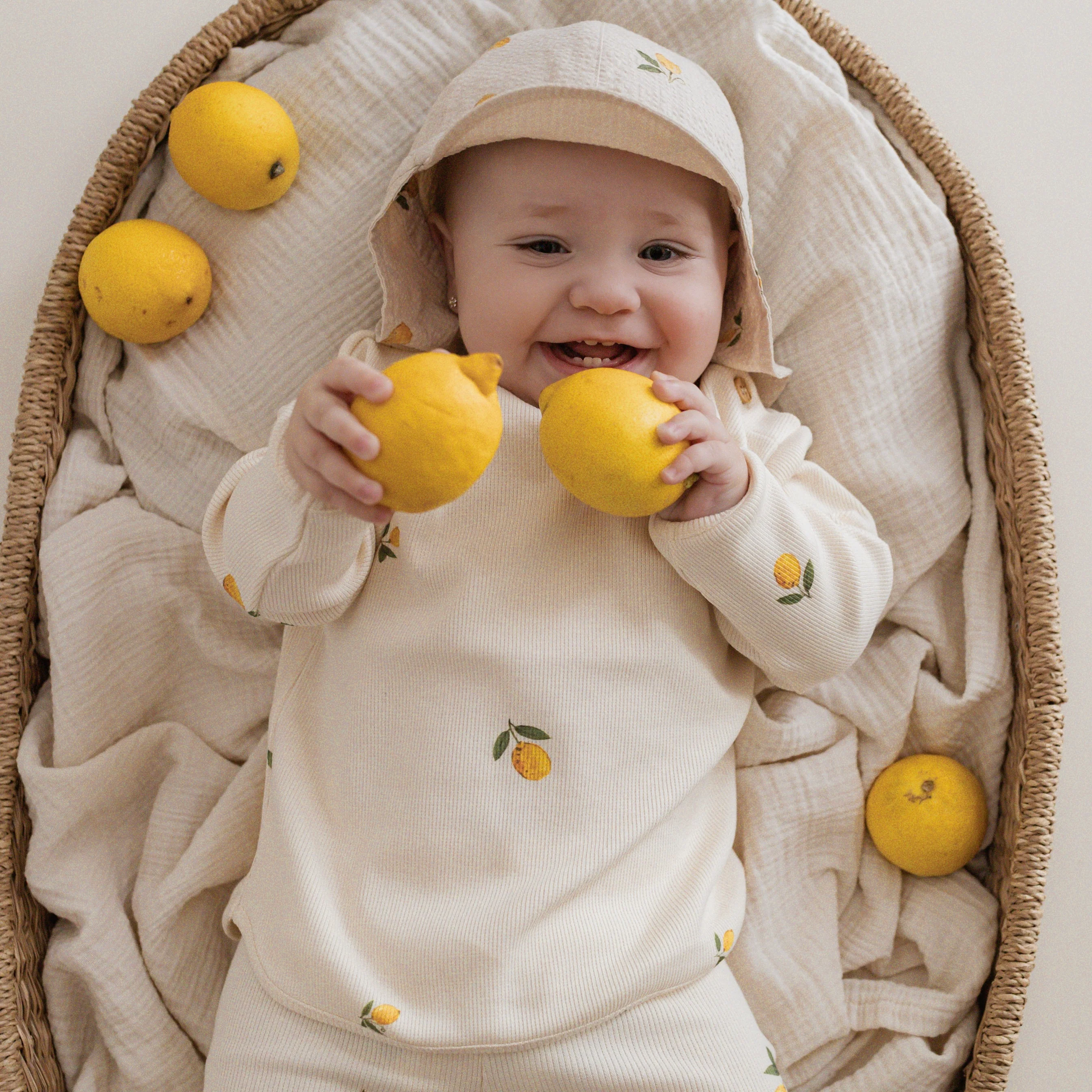 Organic Rib Sweatshirt - Pure Lemon - Image 6