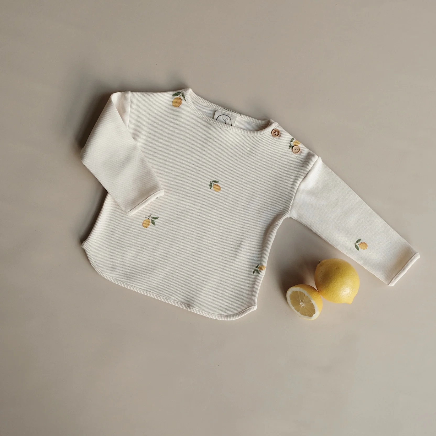 Organic Rib Sweatshirt - Pure Lemon - Image 7
