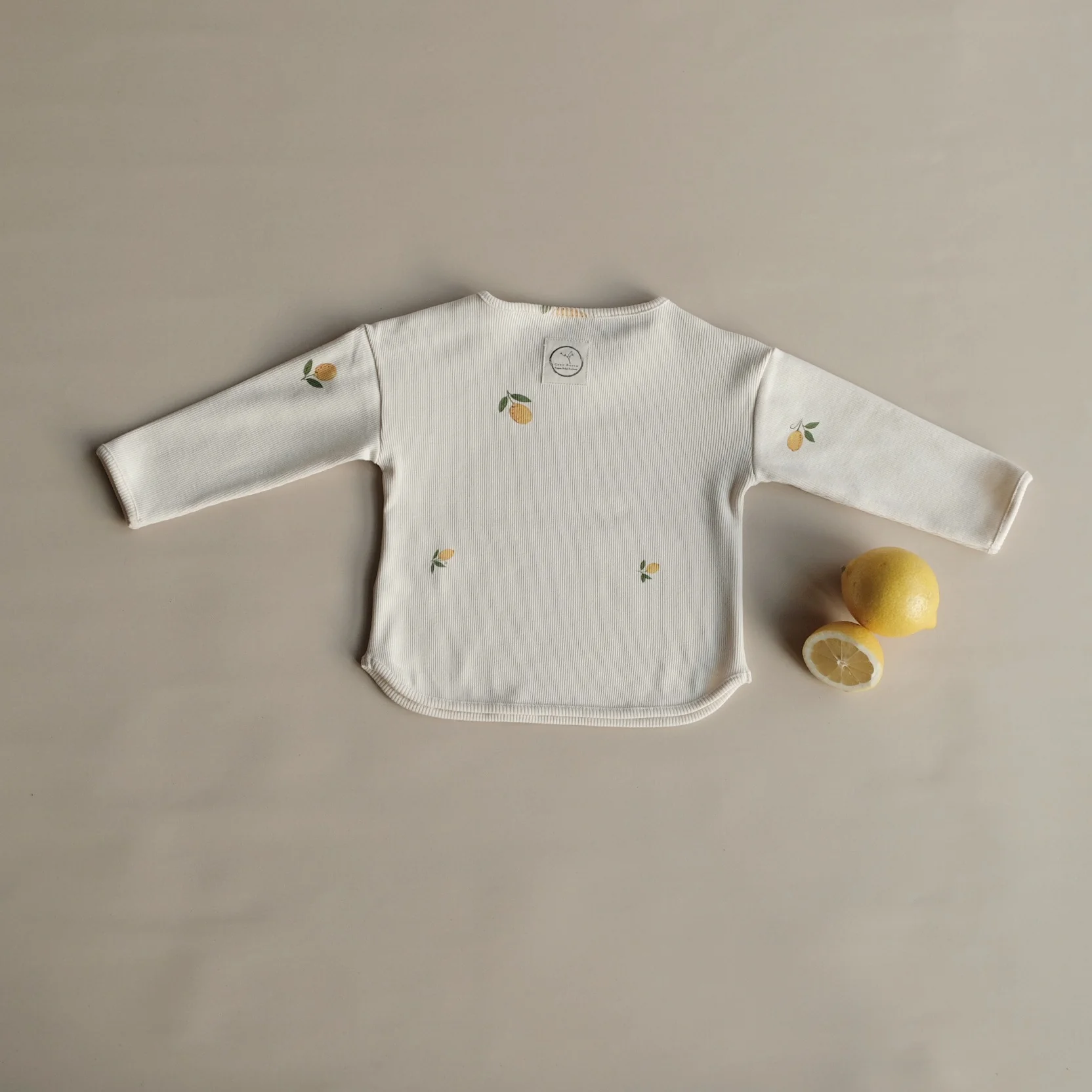 Organic Rib Sweatshirt - Pure Lemon - Image 9