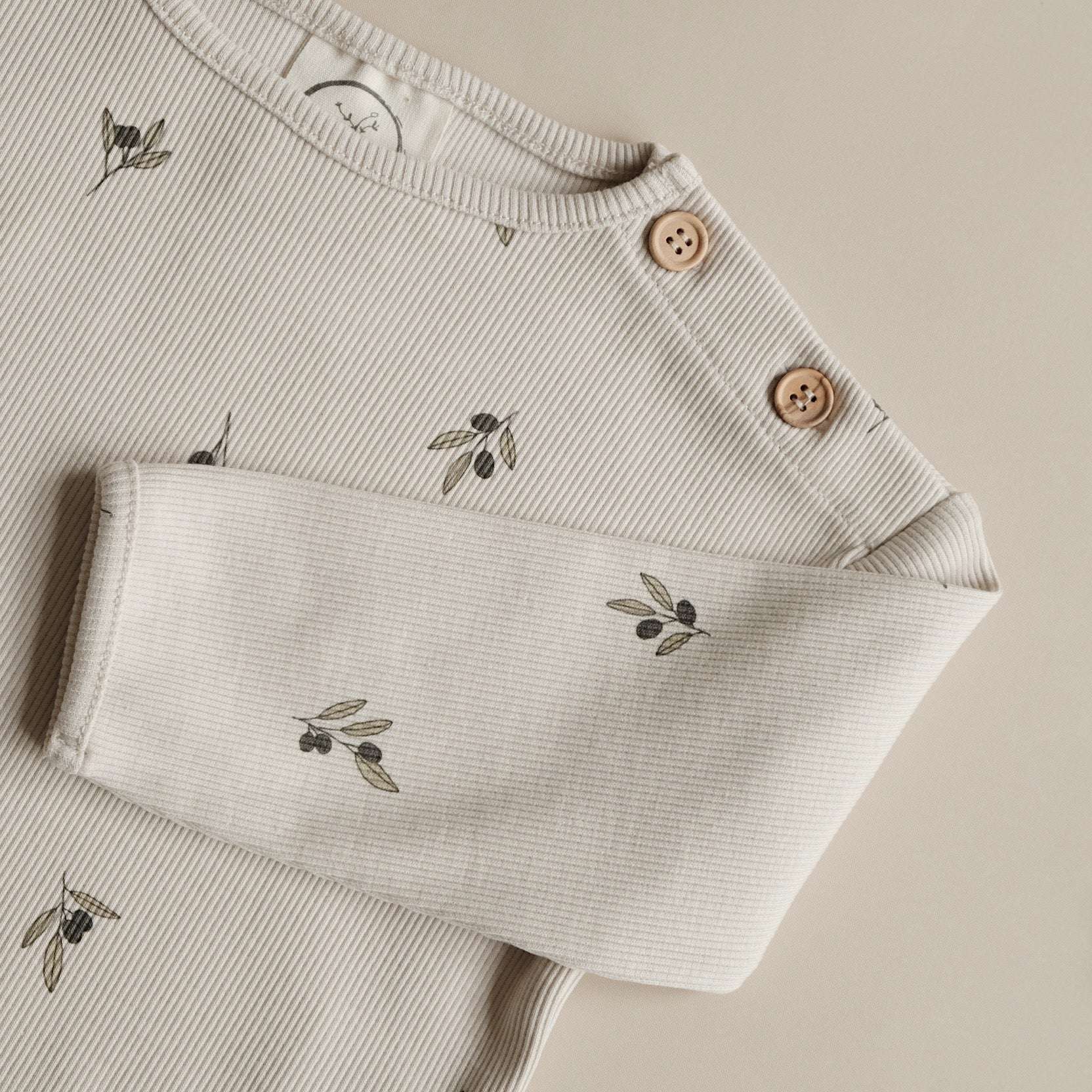 Organic Rib Sweatshirt - Tiny Olives - Image 9