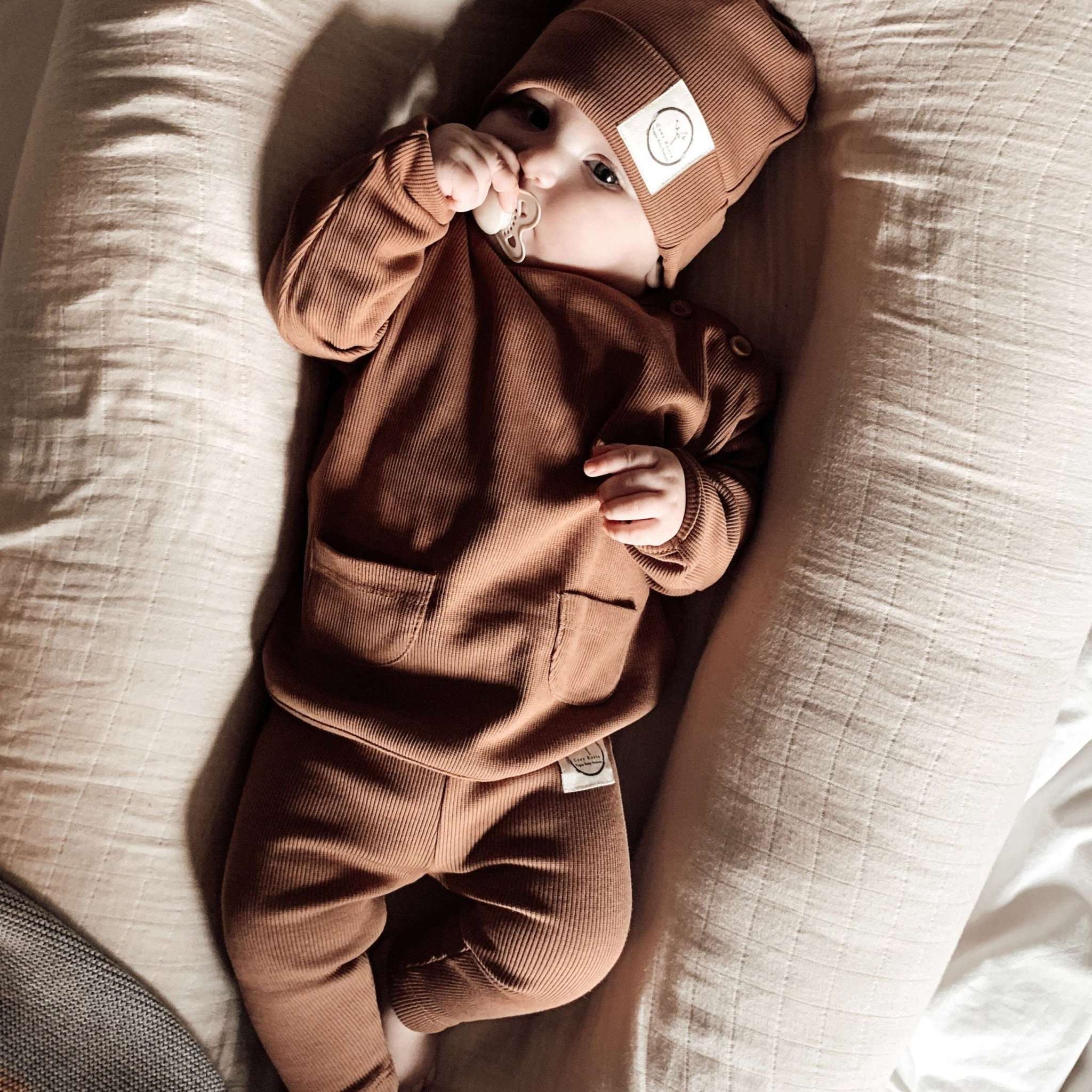 Organic Rib Sweatshirt - Walnut- S A L E - Image 3