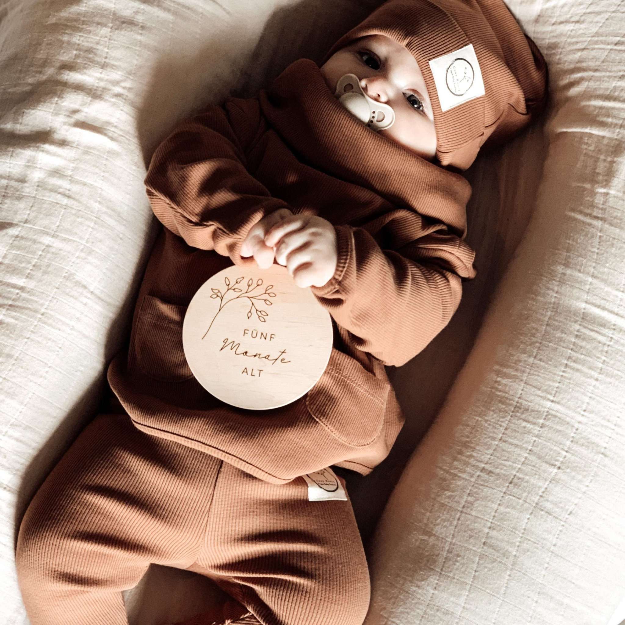 Organic Rib Sweatshirt - Walnut- S A L E - Image 7