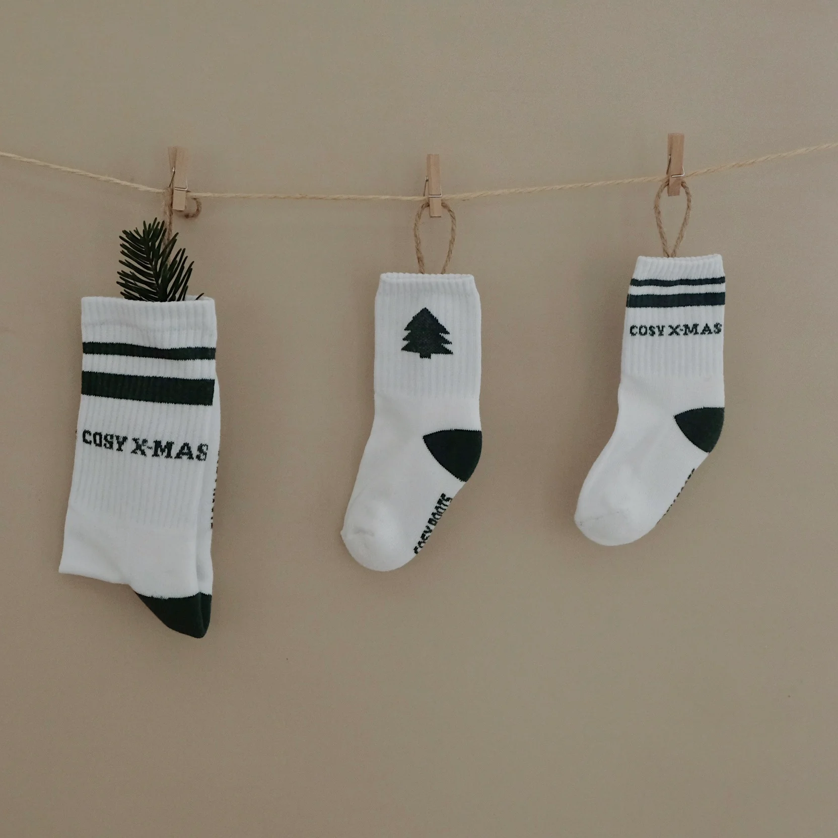 Organic Socks - Cosy Christmas - Green - Image 5
