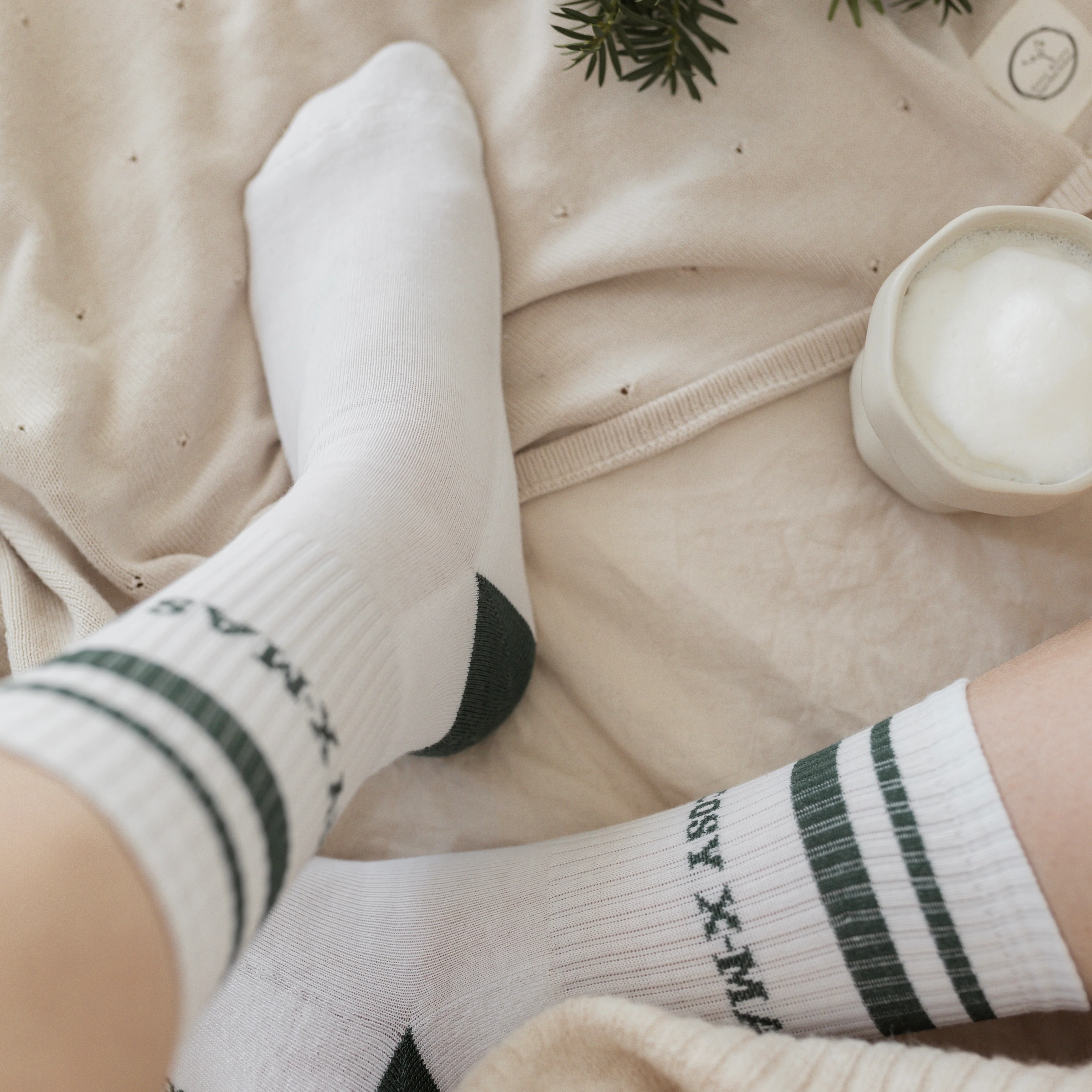 Organic Socks - Cosy Christmas - Green - Image 6
