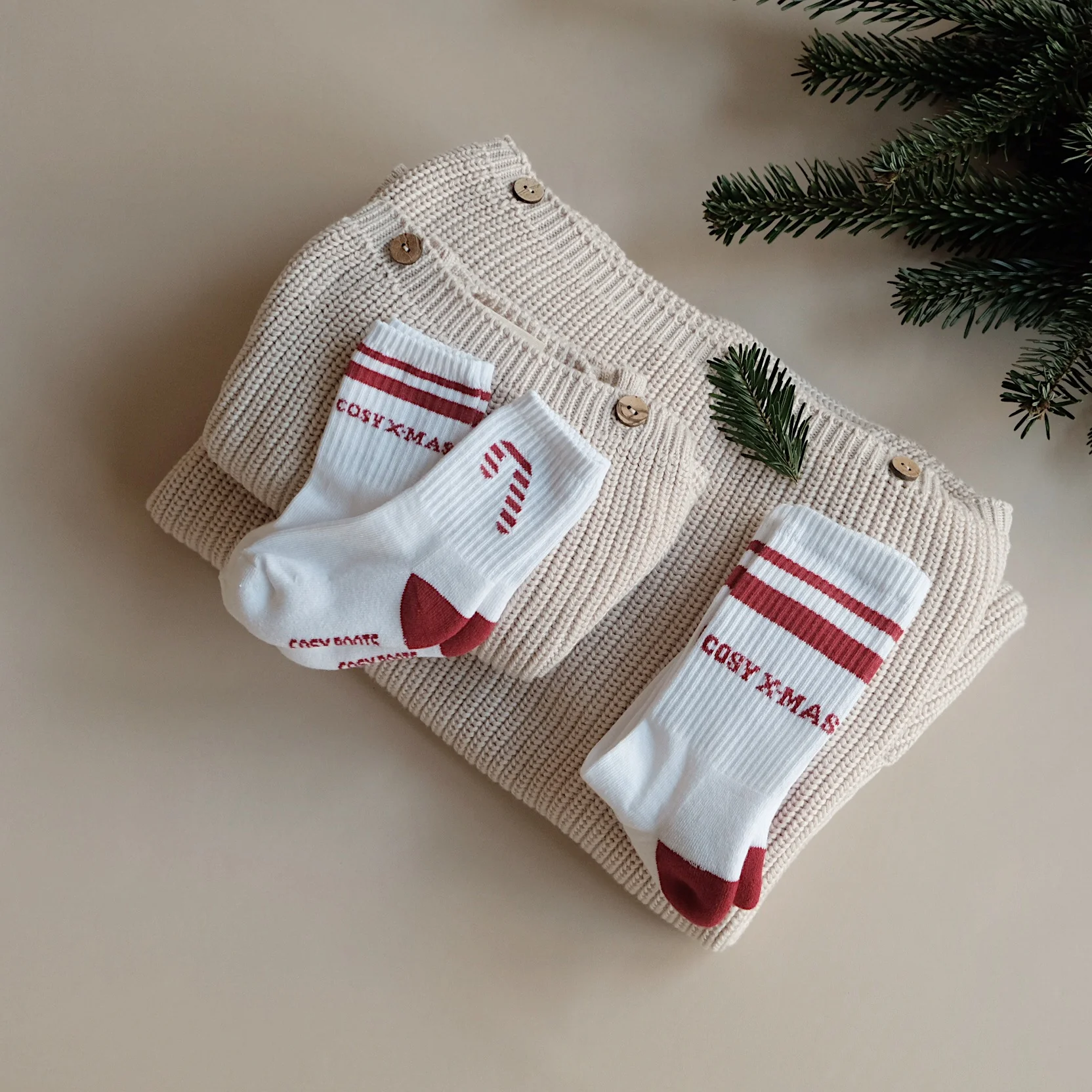 Organic Socks - Cosy Christmas - Red - Image 12