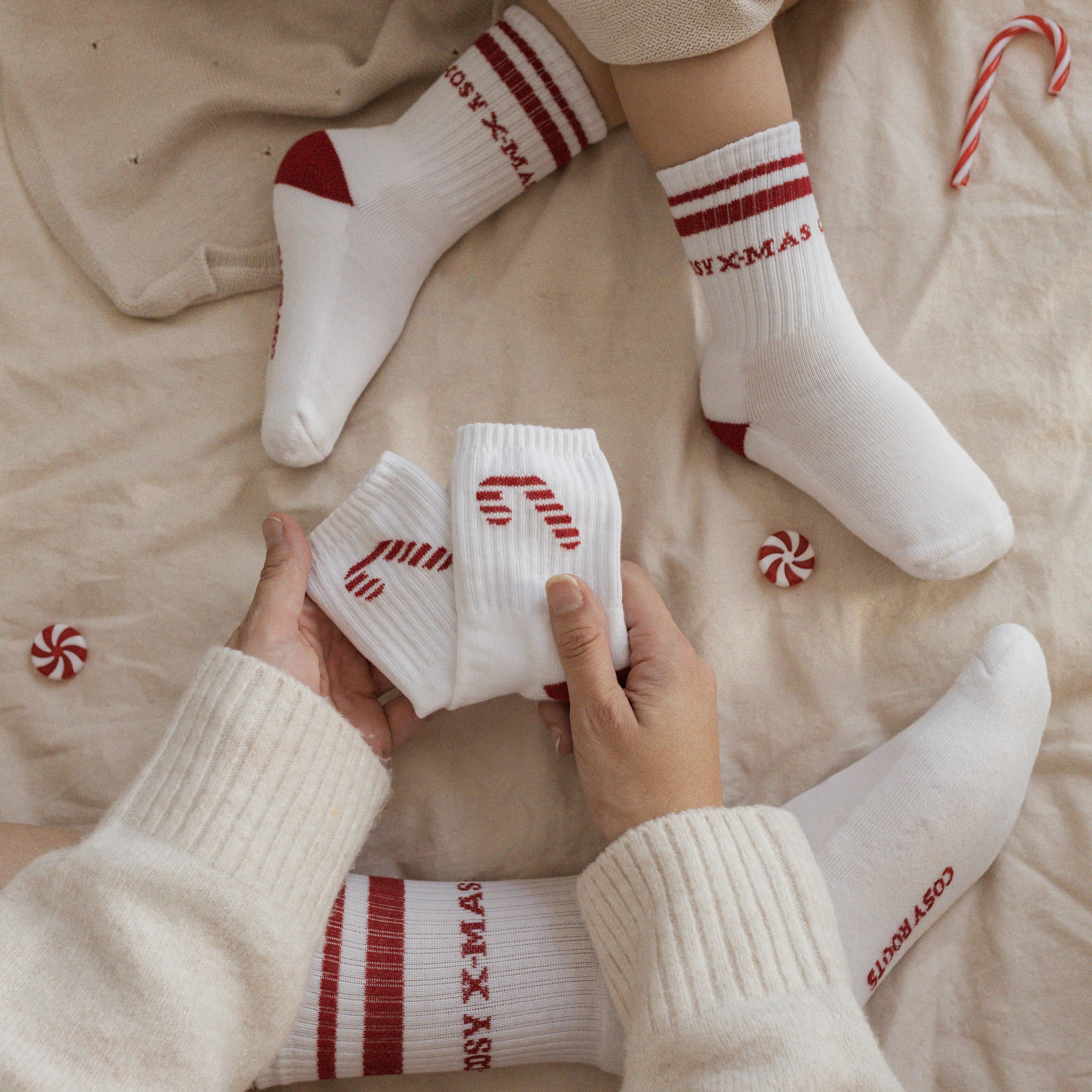 Organic Socks - Cosy Christmas - Red - Image 7
